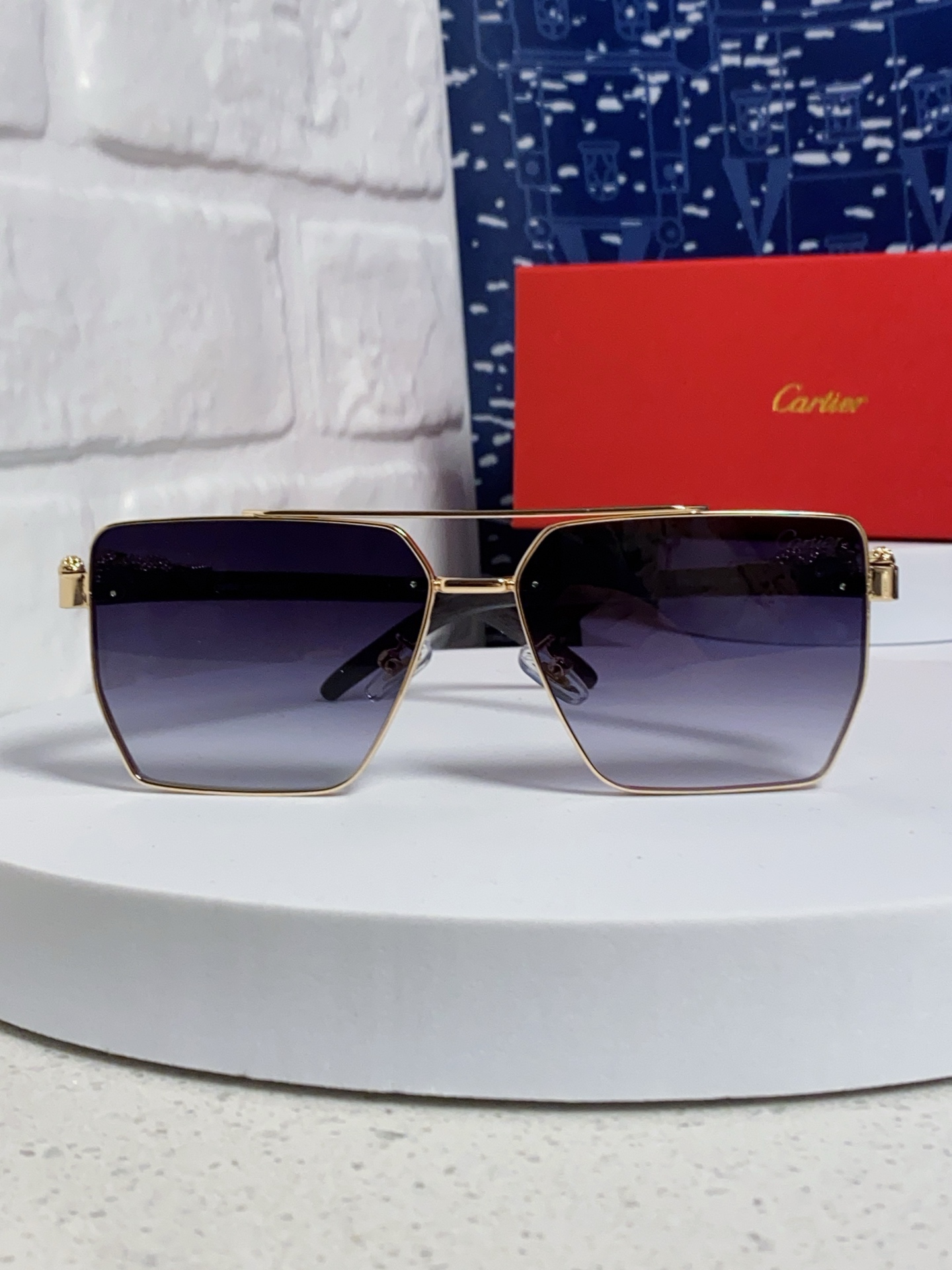 Cartier カルティエ フレームサングラス メンズ フレーム ショップ 高級感 グラデーション 2025年新作 ブラック ゴールド レディース 5000円以上 31283 - 画像 5