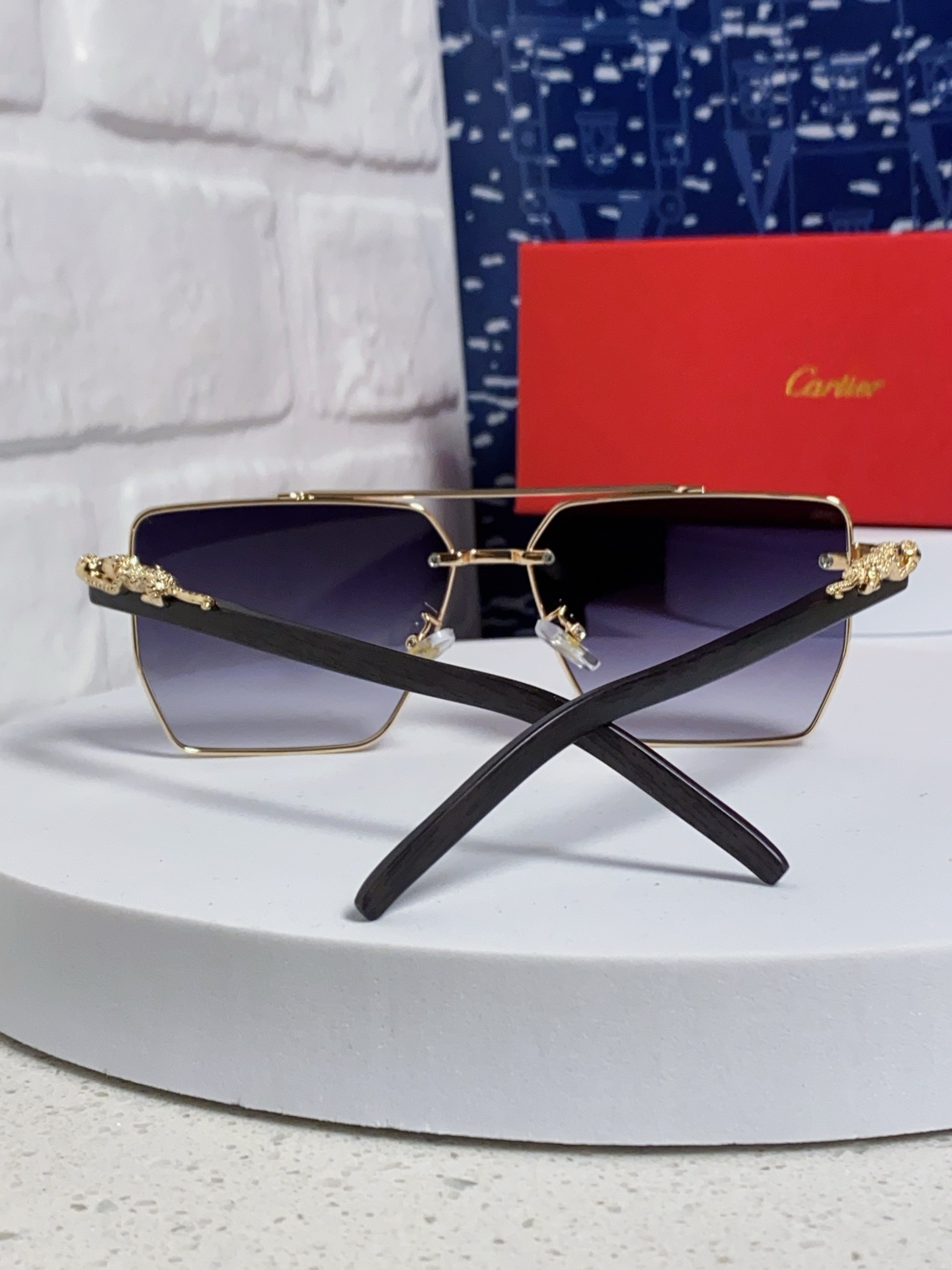 Cartier カルティエ フレームサングラス メンズ フレーム ショップ 高級感 グラデーション 2025年新作 ブラック ゴールド レディース 5000円以上 31283 - 画像 6