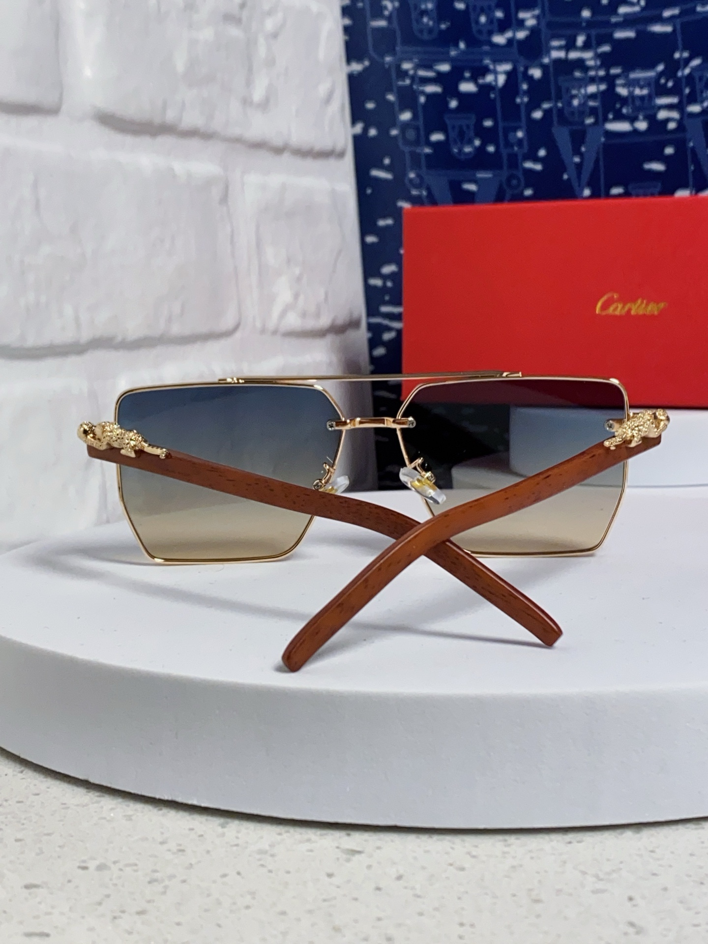 CARTEER カルティエ サングラス メンズ フライト グラデーション レンズ 金属フレーム オリジナル豹子球 デザイン 23037 59□13 140 6色展開 - 画像 6