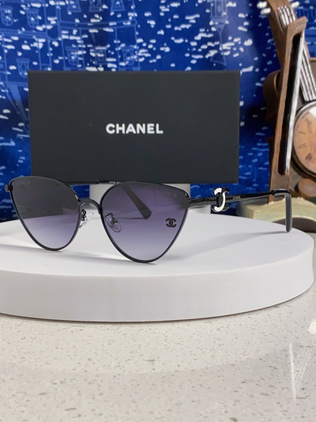 CHANEL シャネル サングラス メタルフレーム フラットサイン レディース ブラック 多色展開