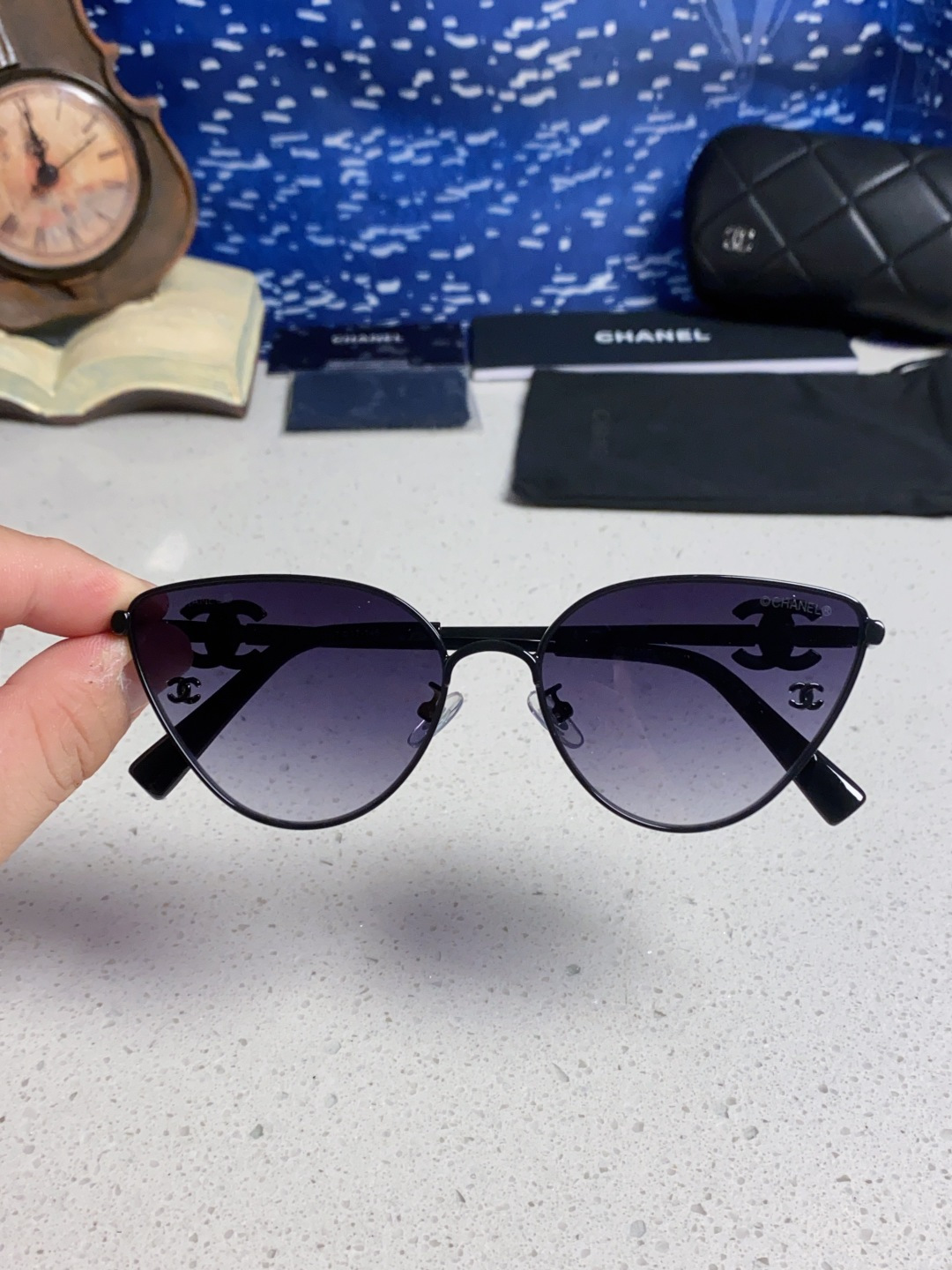 CHANEL シャネル サングラス メタルフレーム フラットサイン レディース ブラック 多色展開 - 画像 7