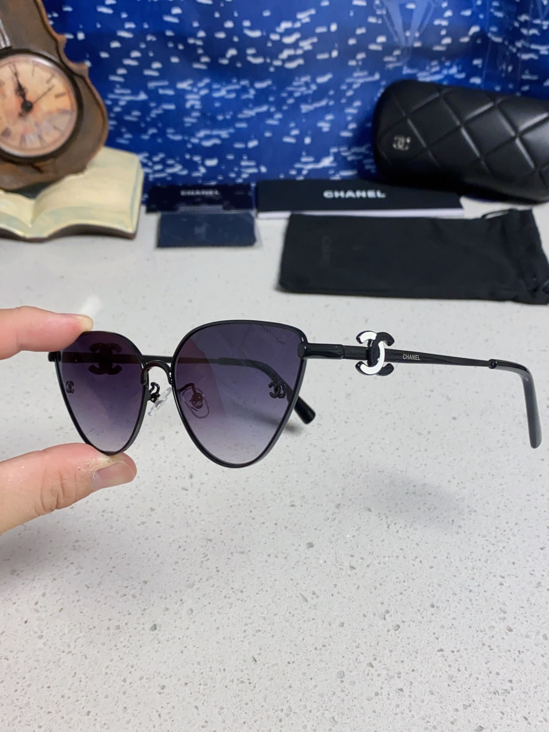 CHANEL シャネル サングラス メタルフレーム フラットサイン レディース ブラック 多色展開 - 画像 9