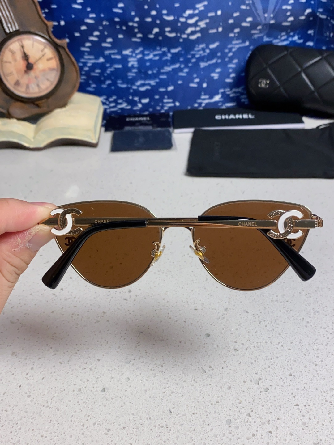 CHANEL シャネル サングラス パイロット型 フレーム レディース チャンネル 31270 茶色 多色展開 - 画像 8