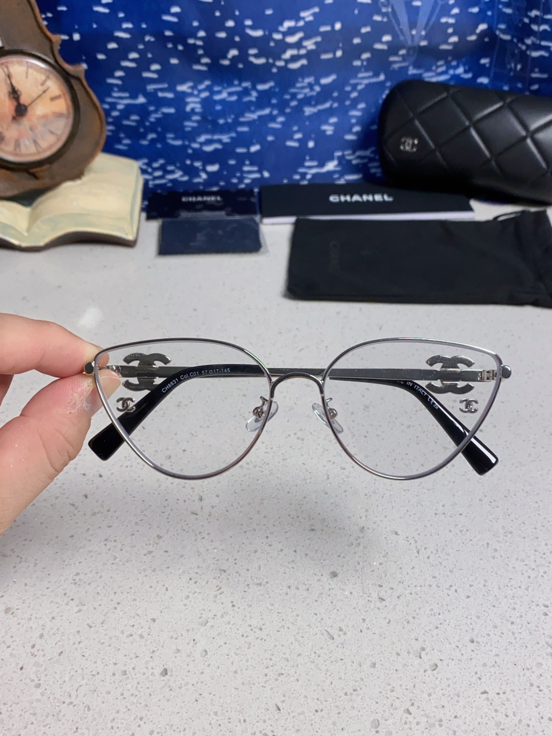 CHANEL シャネル サングラス フラットシェイプ レディース 顔型カバーフレーム 金属フレーム 2色展開 - 画像 6