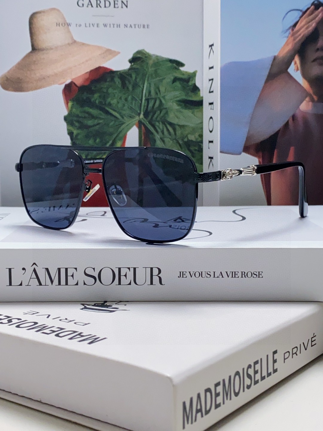 P130 Chrome Hearts 克罗心2024新款港味复古跨境摩登时尚多边形太阳眼镜男潮个性女防紫外线双梁墨镜 女士墨镜