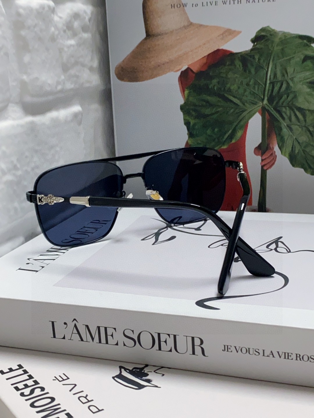 CHROME HEARTS クロムハーツ サングラス メンズ レディース ポリカーボネート フレーム ダブルブリッジ UVカット 黒 茶色 ブルー 多色展開 - 画像 4