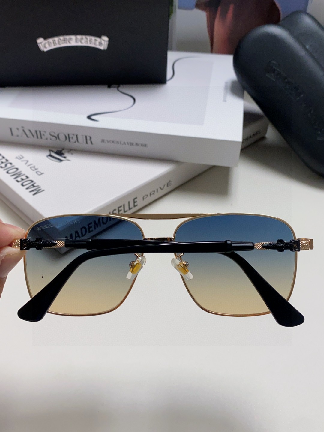 CHROME HEARTS クロムハーツ メンズ サングラス メンズ レディース 二重梁 モダン フェイク ブランド 防紫外線 多色展開 - 画像 6