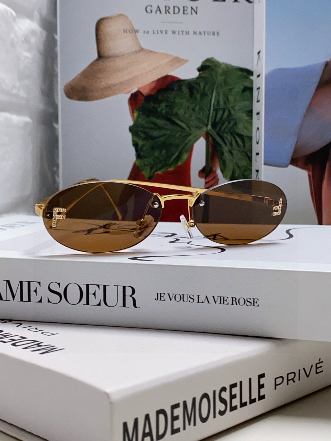 FENDI フェンディ サングラス 2024年新作 金属無框 楕円型 メンズ レディース 防紫外線 茶色 ブルー ブラック 全3色 - 画像 7