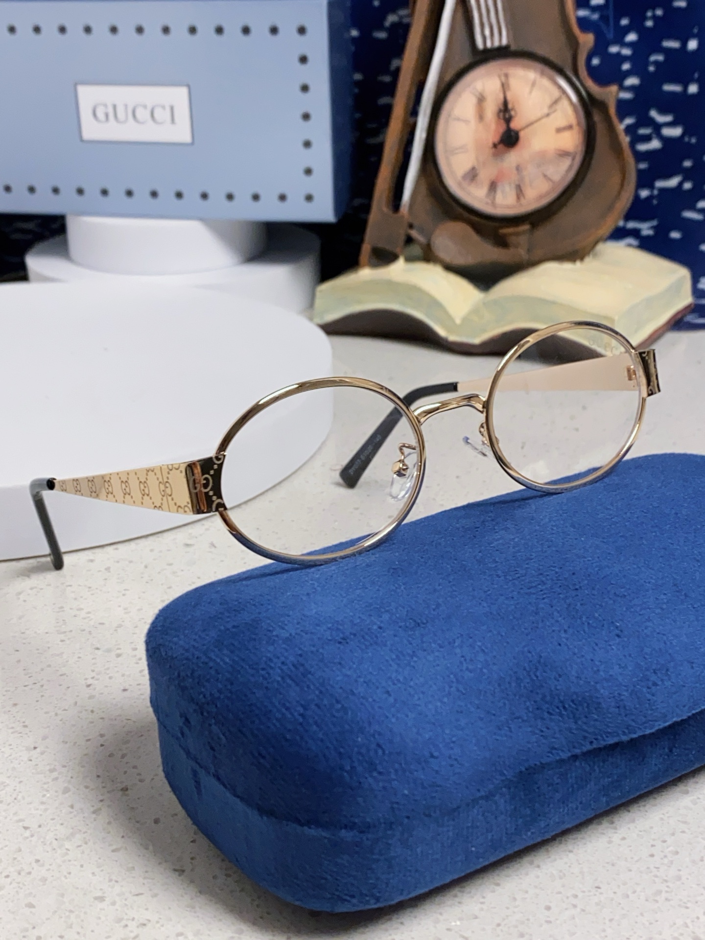 GUCCI グッチ サングラス メンズ レディース 楕円型 金属フレーム UVカット 多色展開 - 画像 2