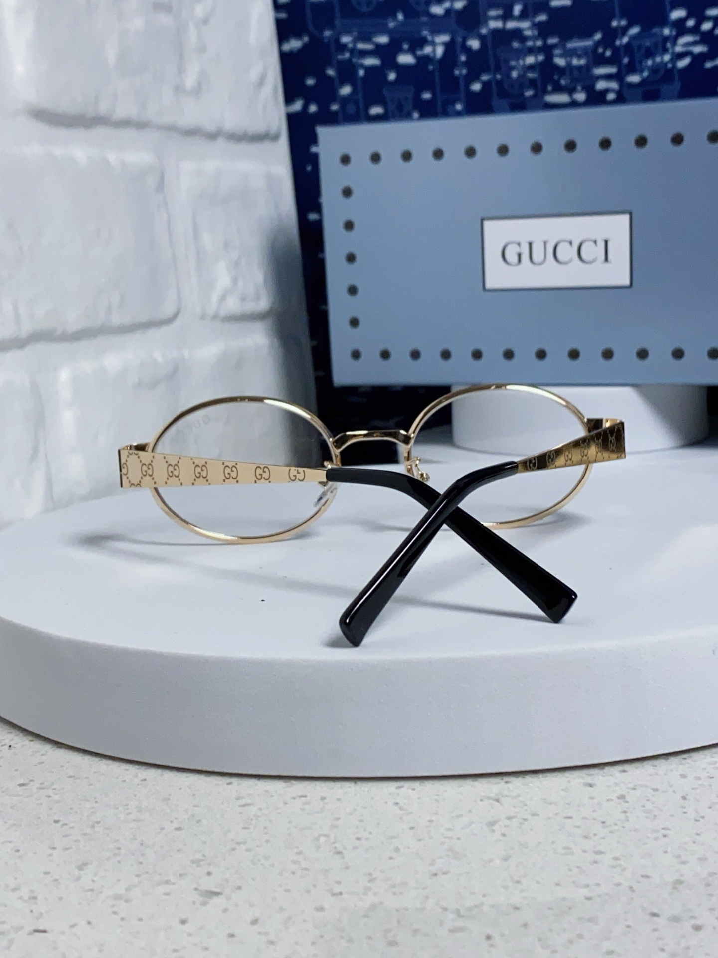 GUCCI グッチ サングラス メンズ レディース 楕円型 金属フレーム UVカット 多色展開 - 画像 6