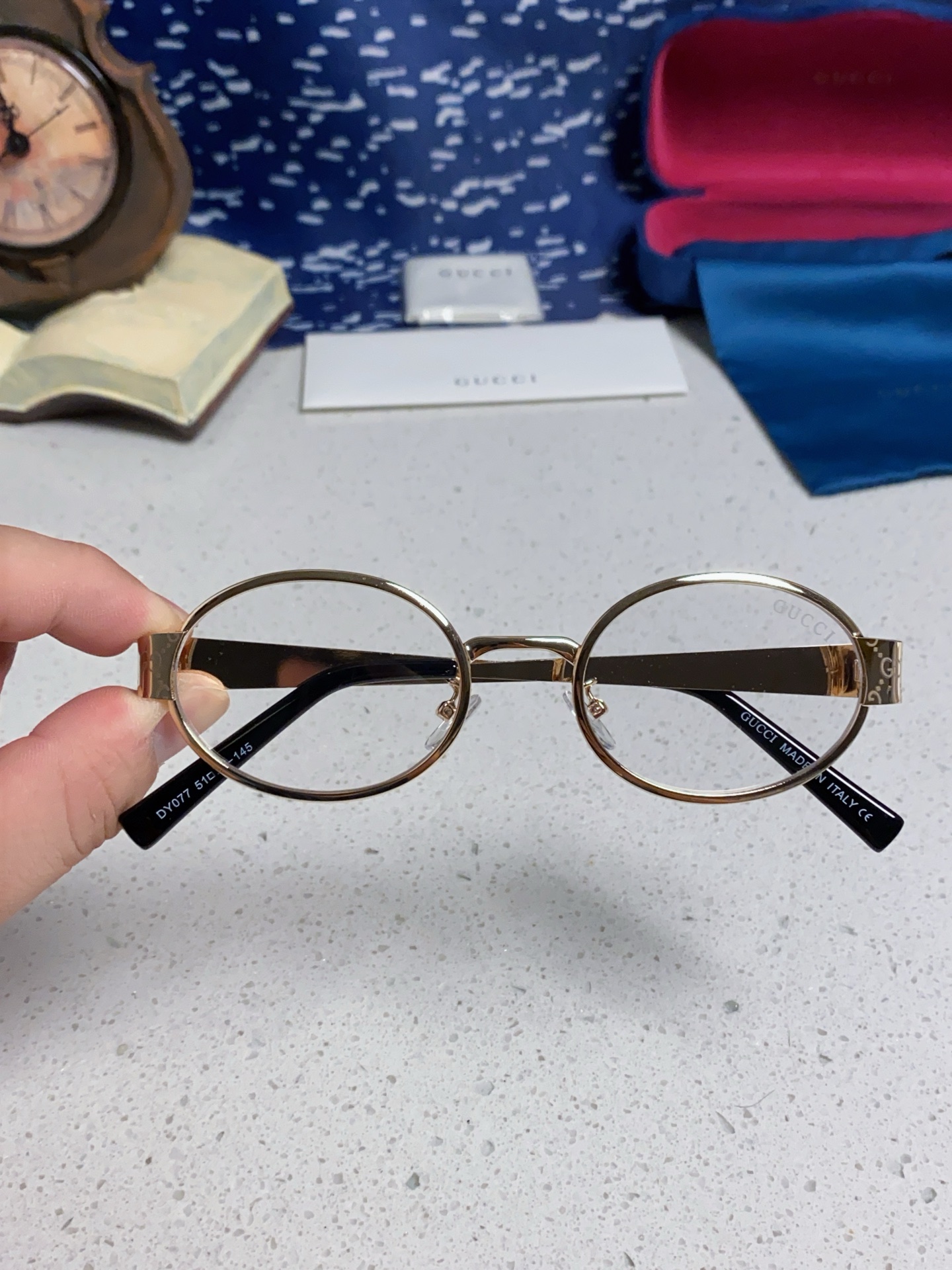 GUCCI グッチ サングラス メンズ レディース 楕円型 金属フレーム UVカット 多色展開 - 画像 7