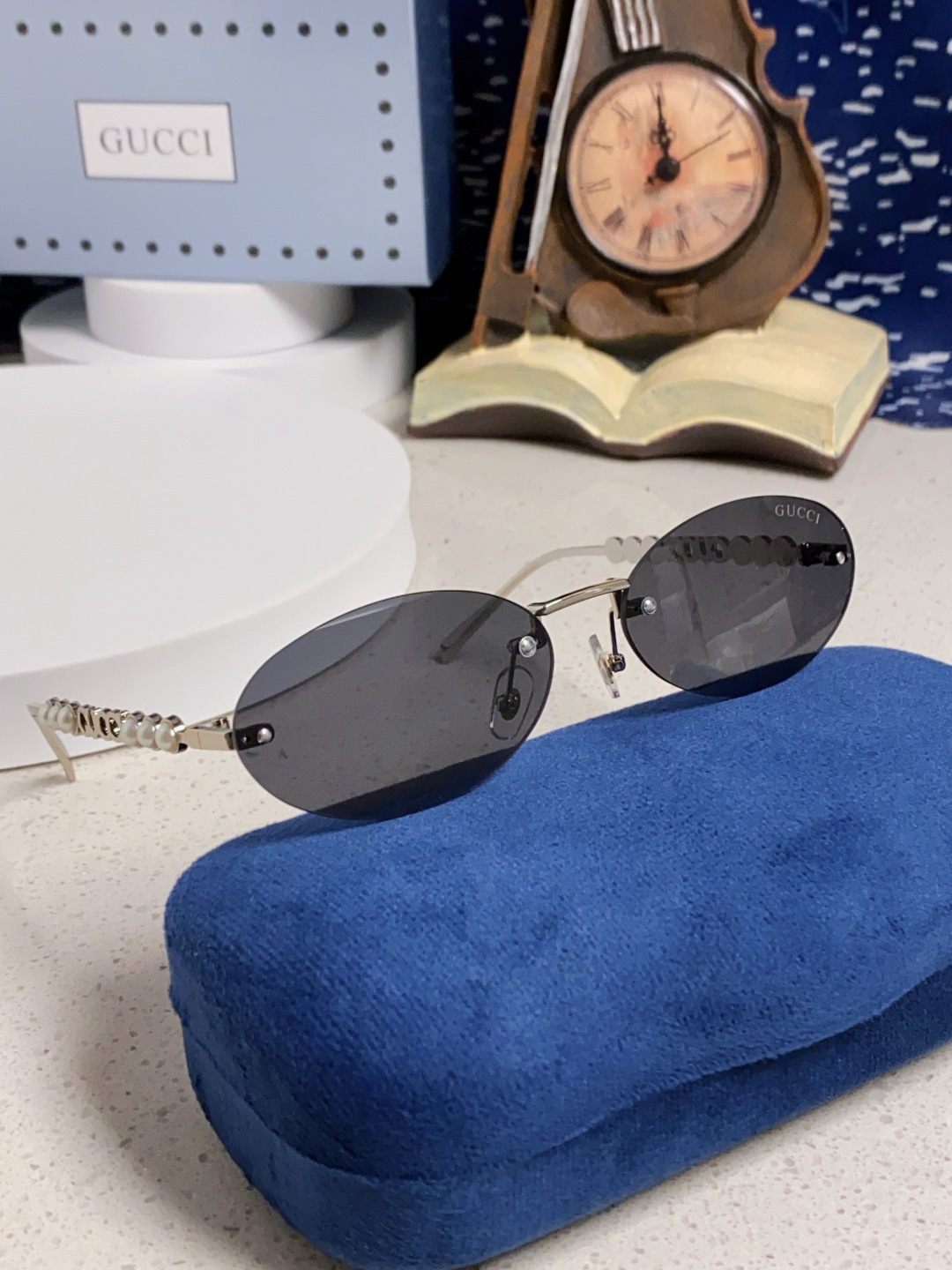 GUCCI グッチ メガネ フレームレスサングラス メンズ レディース サングラス オーバル ペアレル 2025年モデル 多色展開 - 画像 5