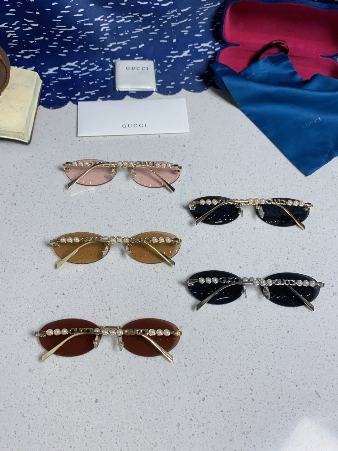 GUCCI グッチ メガネ フレームレスサングラス メンズ レディース サングラス オーバル ペアレル 2025年モデル 多色展開 - 画像 6