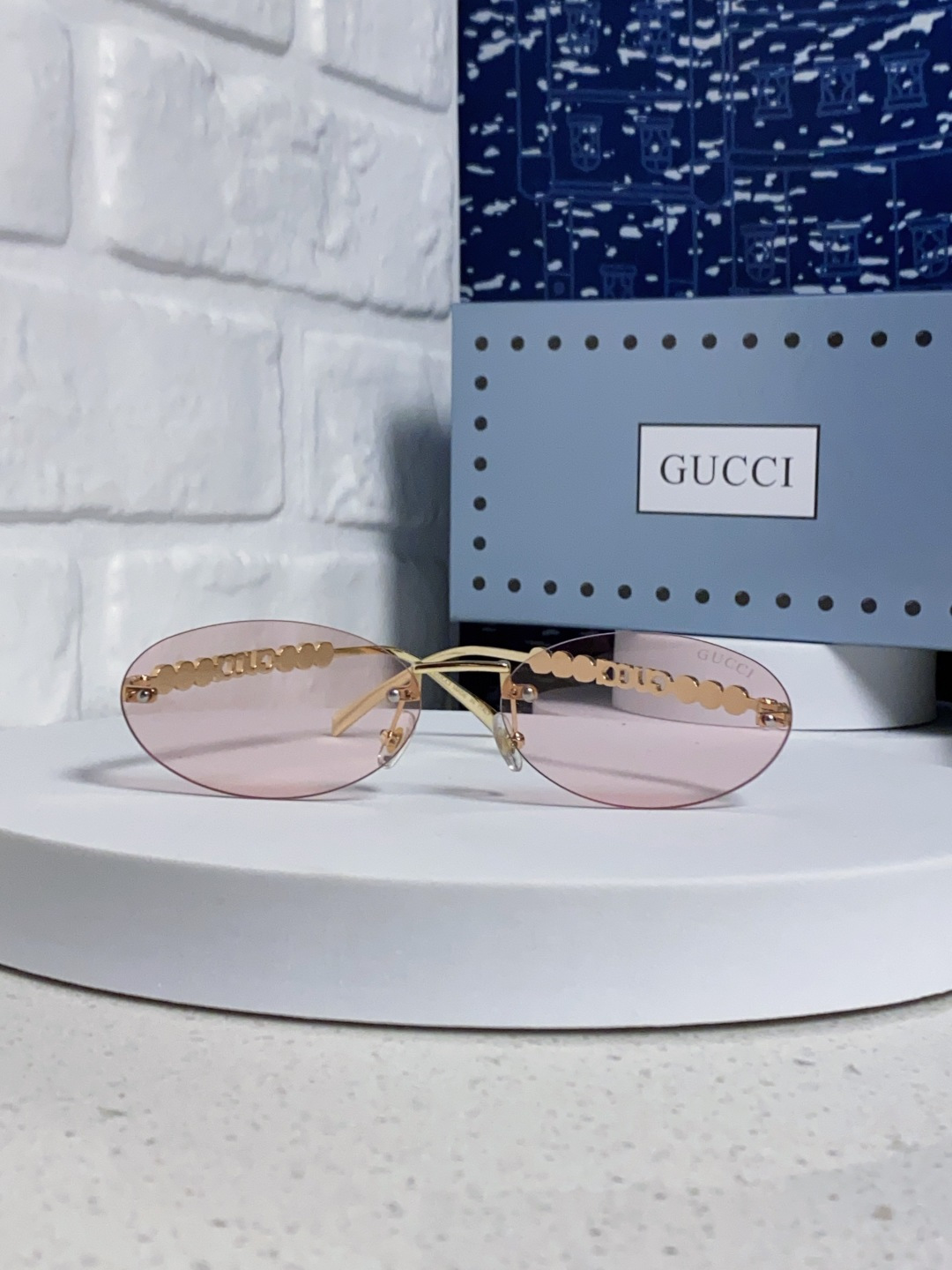 GUCCI グッチ メガネ レディース ウルトラスリム パール フレーム ピンク モデル GG1922 多色展開 - 画像 9