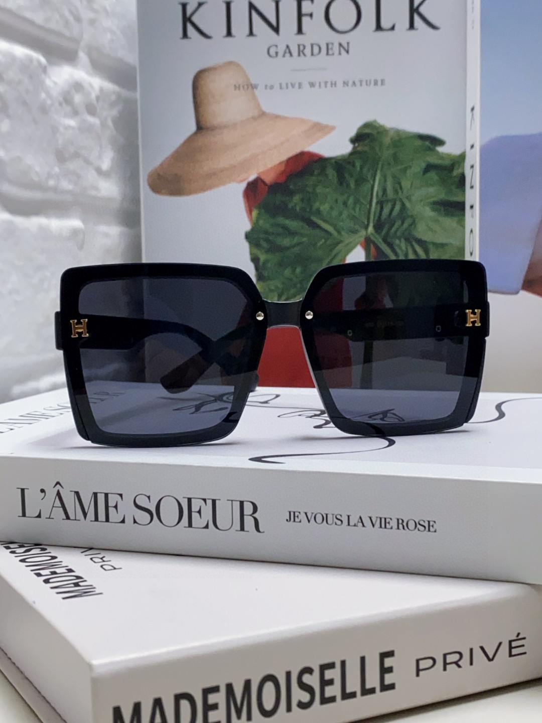 HERMES ヘルメス サングラス フラットシェイプ 偏光 レディース メンズ 男女兼用 ブラック ホワイト カーキ 多色展開 - 画像 5