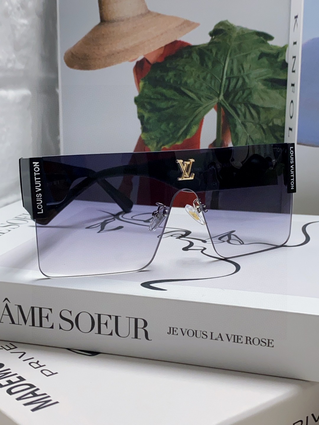 LOUIS VUITTON ルイヴィトン メガネ型サングラス フレーム付き メンズ レディース ブラック ブラウン ホワイト 多色展開 - 画像 3