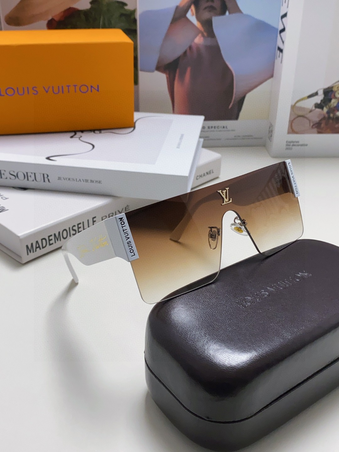 LOUIS VUITTON ルイヴィトン サングラス フレーム メンズ レディース 2024新作 ワンサングラス 金属 メンズレディース兼用 インスタ映え 31296 33296 33298 多色展開 - 画像 7