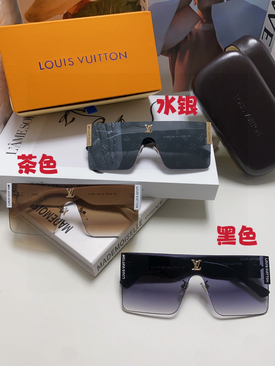 LOUIS VUITTON ルイヴィトン デイジーサングラス メンズ レディース 通勤 フラットシェイプ シルバー ブラック ブラウン 多色展開 - 画像 2