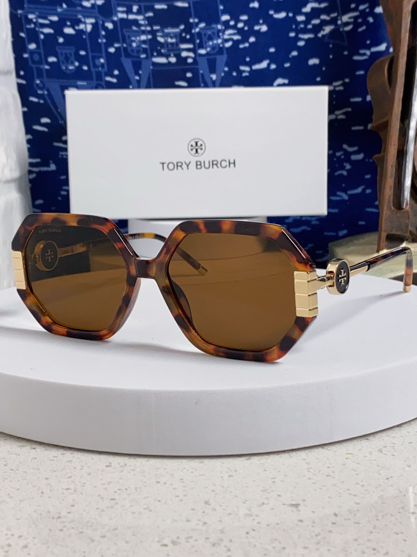 TORY BURCH トーリーバーチ サングラス フレーム：六角形 アンダーアーチ メンズ レディース 無地 ブラック ブラウン レッド ホワイト ブラック 6色展開