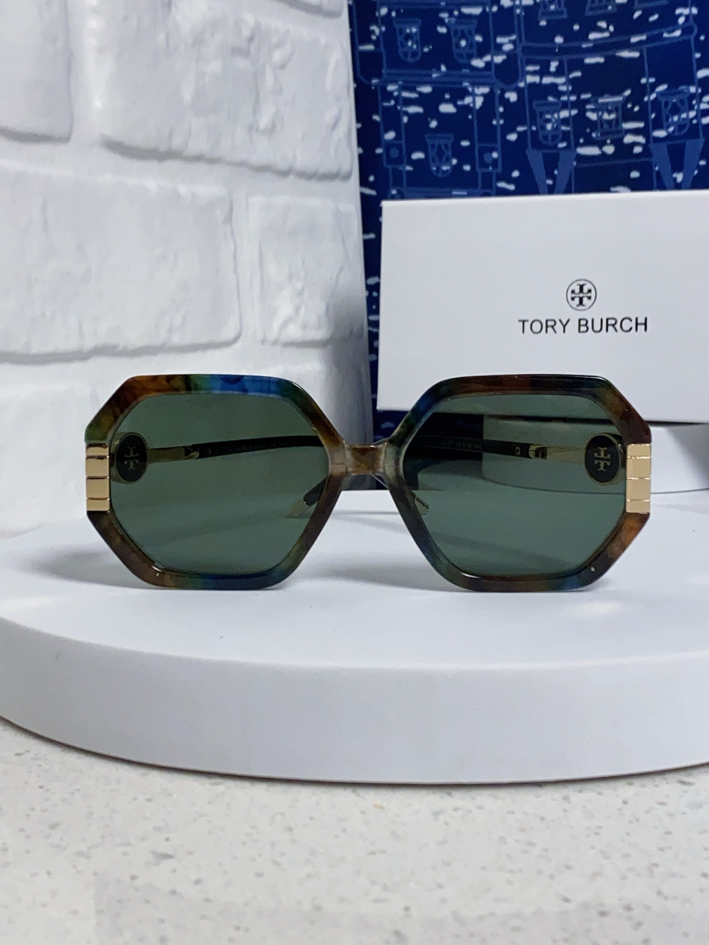 TORY BURCH トリー バーチ サングラス フラットフレーム UVカット 防紫外線 多角形 レディース ブランド メンズ 4色展開 - 画像 5