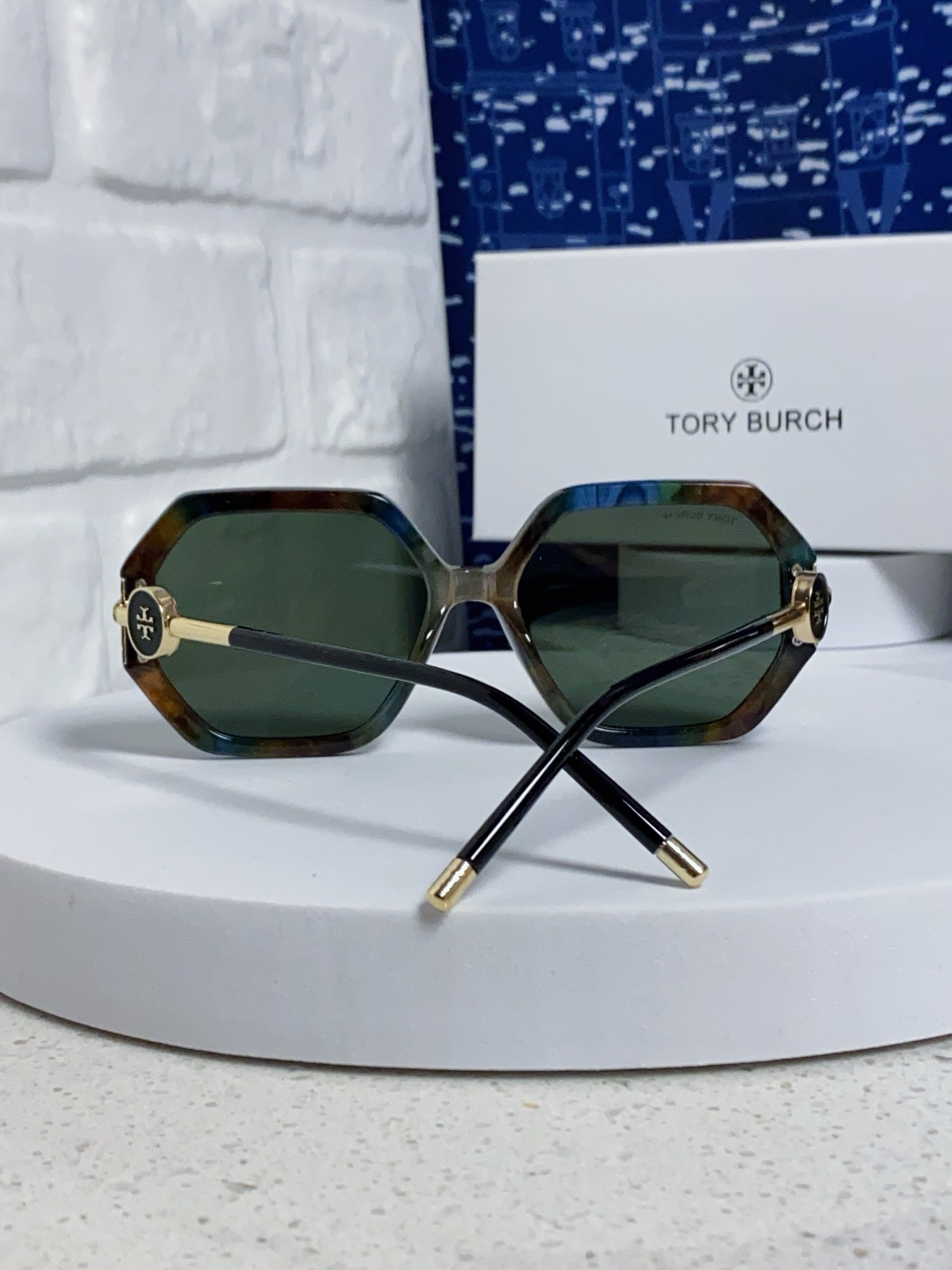 TORY BURCH トリー バーチ サングラス フラットフレーム UVカット 防紫外線 多角形 レディース ブランド メンズ 4色展開 - 画像 6