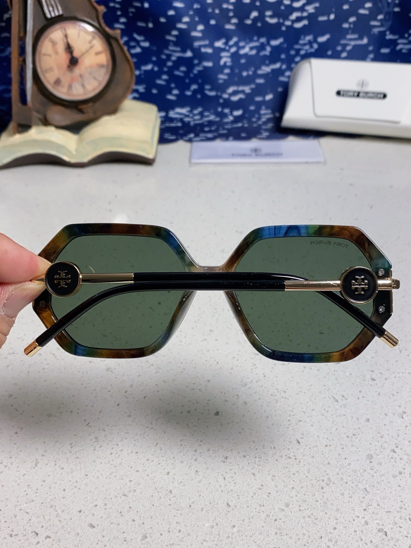 TORY BURCH トリー バーチ サングラス フラットフレーム UVカット 防紫外線 多角形 レディース ブランド メンズ 4色展開 - 画像 8