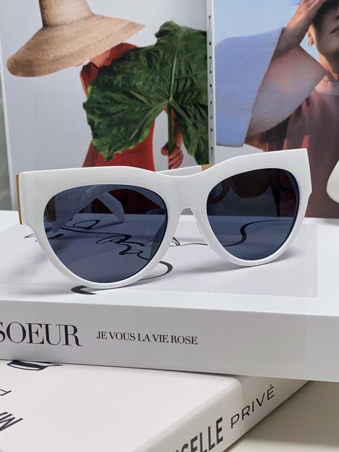 VERSACE ヴェルサーチ サングラス メンズ レディース 男女兼用 カメリア フレーム ブラック ホワイト マーメイド デザイン 31407 - 画像 7