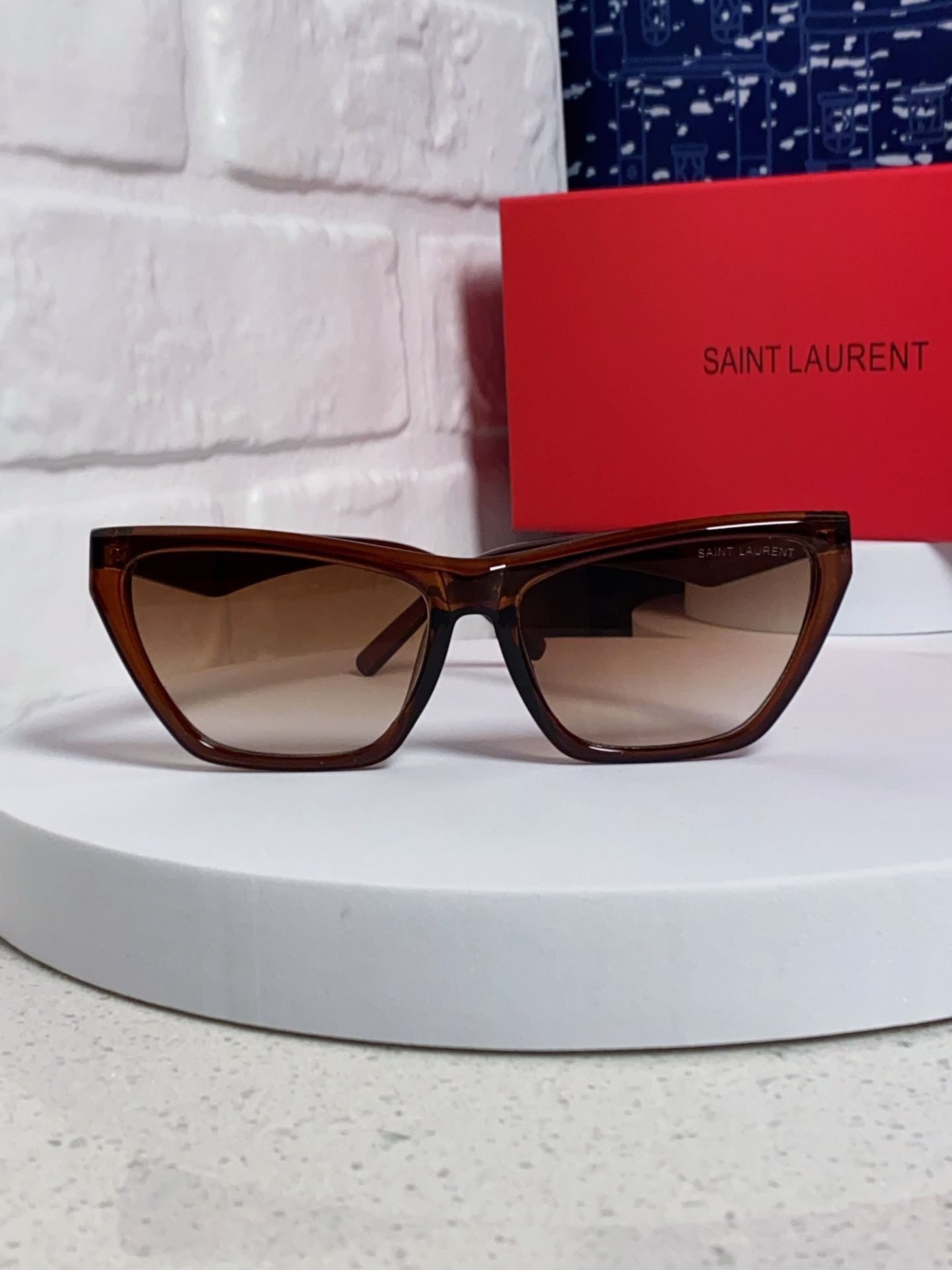 SAINT LAURENT サンローラン サングラス フェイスカット メンズ レディース UVカット ブラウン 多色展開 - 画像 5