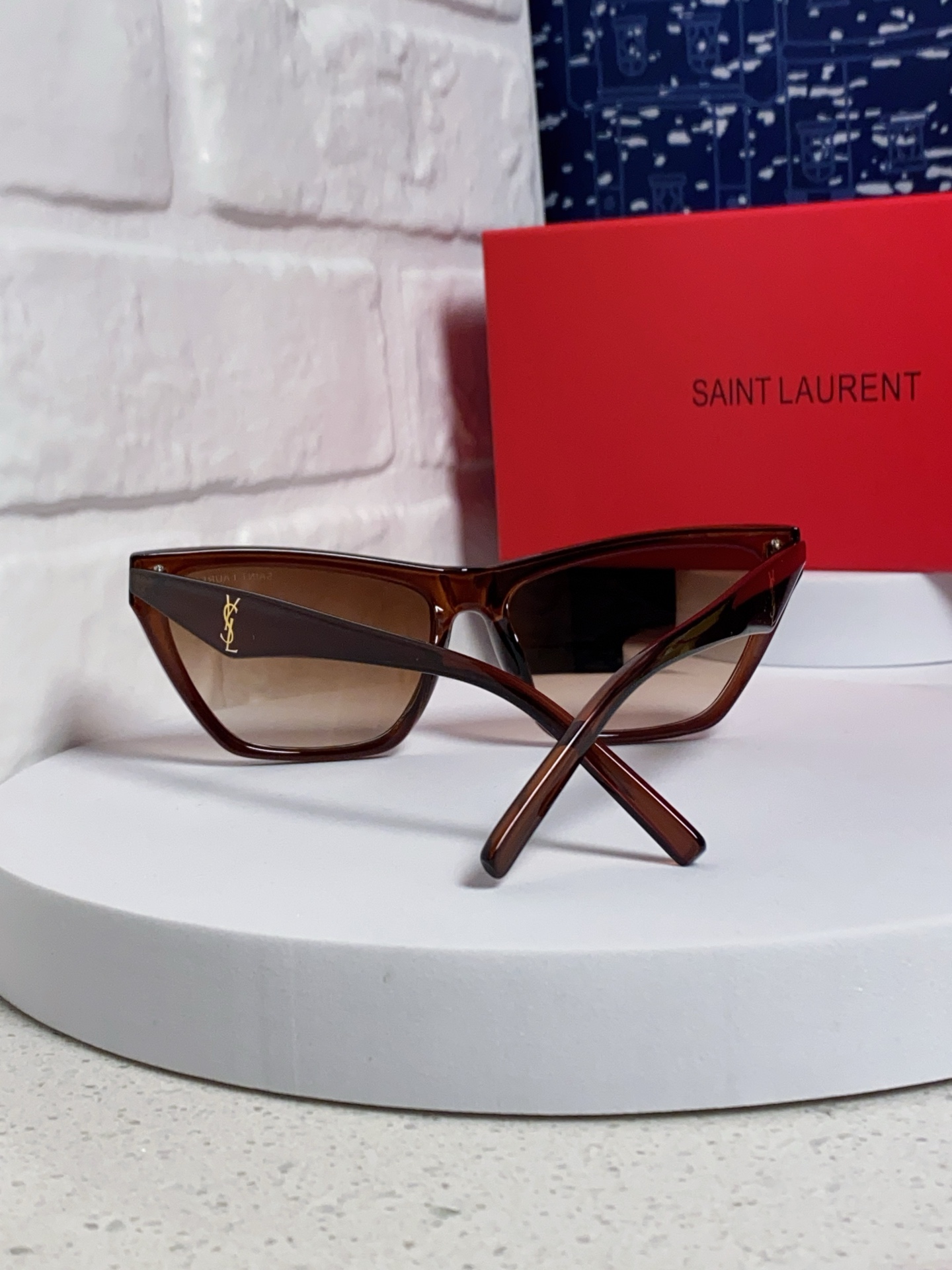 SAINT LAURENT サンローラン サングラス フェイスカット メンズ レディース UVカット ブラウン 多色展開 - 画像 6