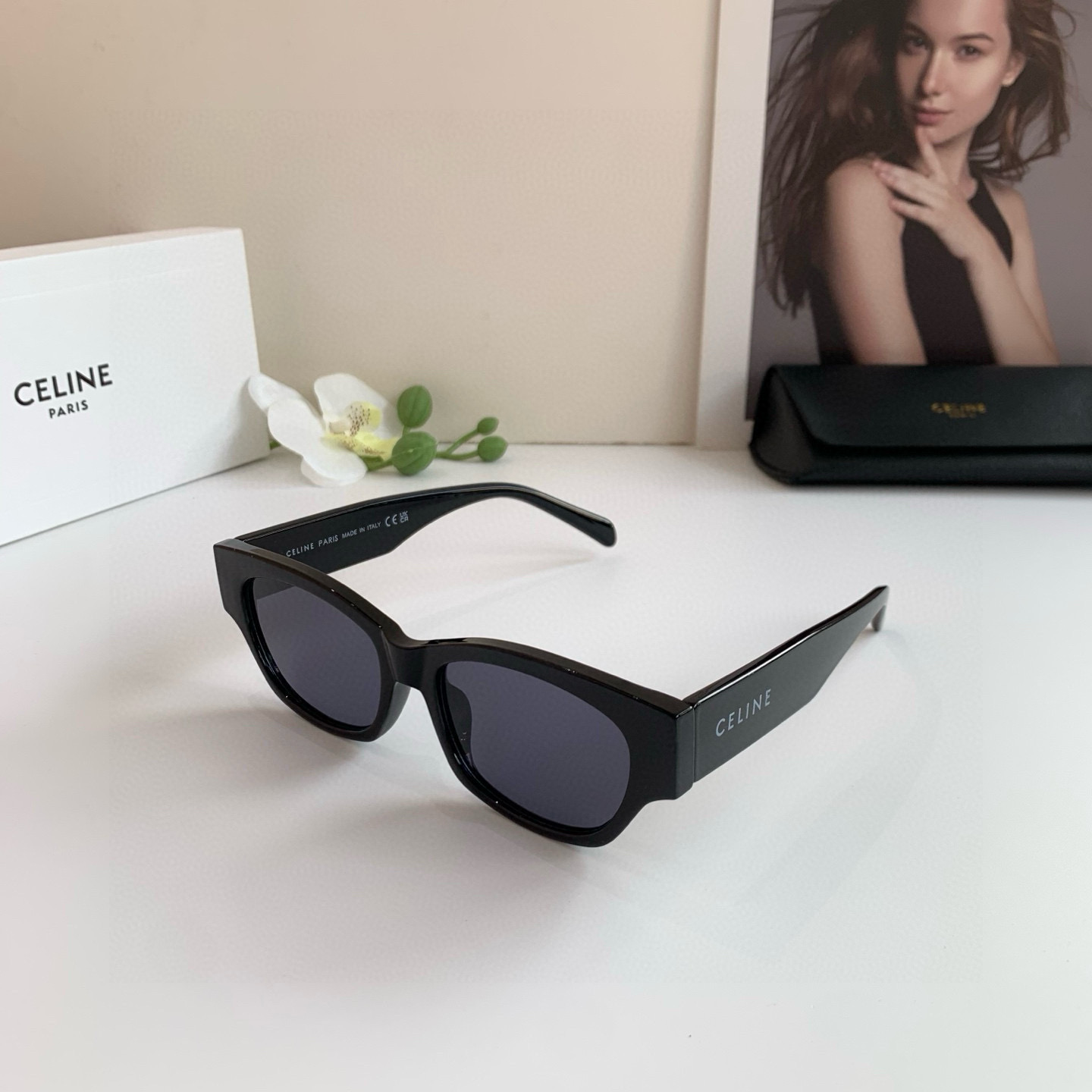 CELINE セリーヌ サングラス CL40197U 4色展開 レディース ブラック ホワイト ブラウン ティアドロップ 高級感 ファッション 通勤 - 画像 3