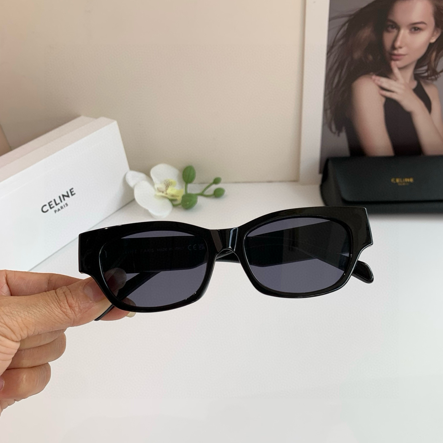 CELINE セリーヌ サングラス CL40197U 4色展開 レディース ブラック ホワイト ブラウン ティアドロップ 高級感 ファッション 通勤 - 画像 4