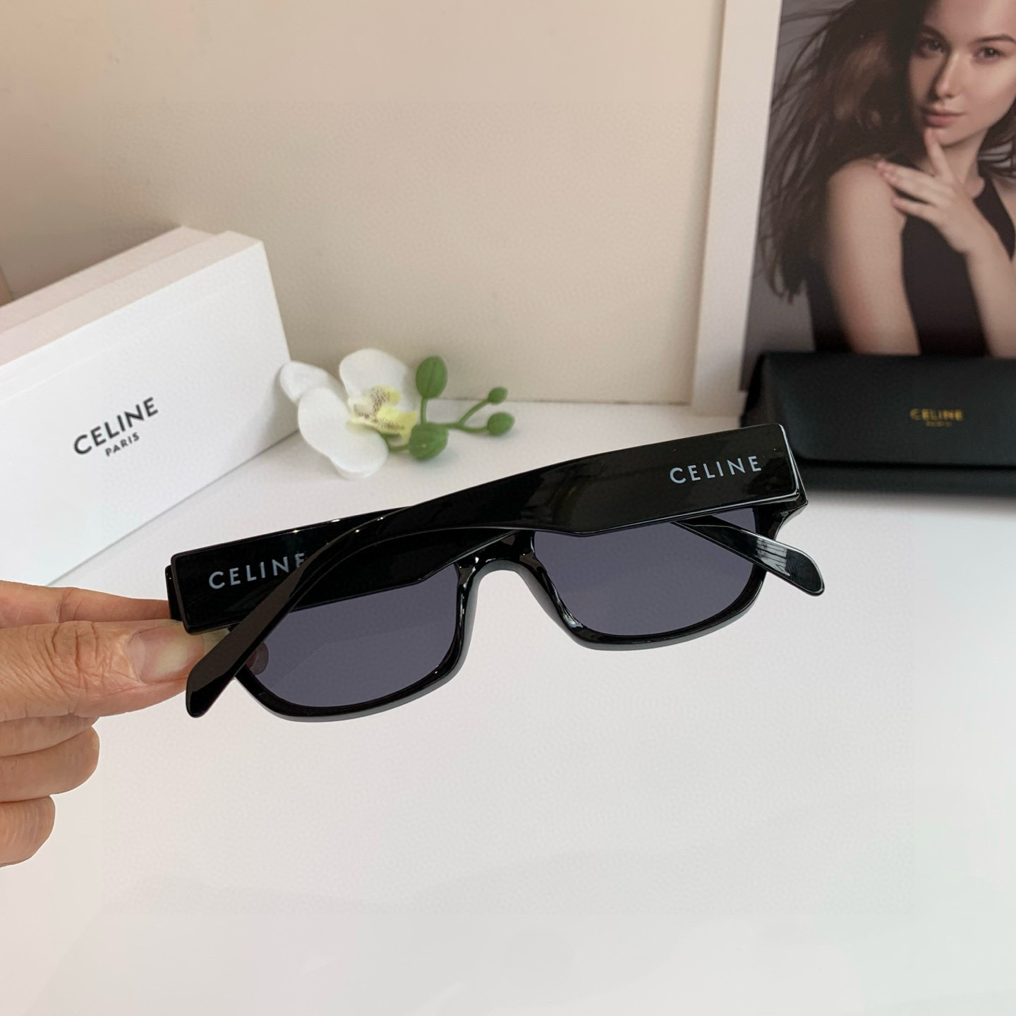 CELINE セリーヌ サングラス CL40197U 4色展開 レディース ブラック ホワイト ブラウン ティアドロップ 高級感 ファッション 通勤 - 画像 5