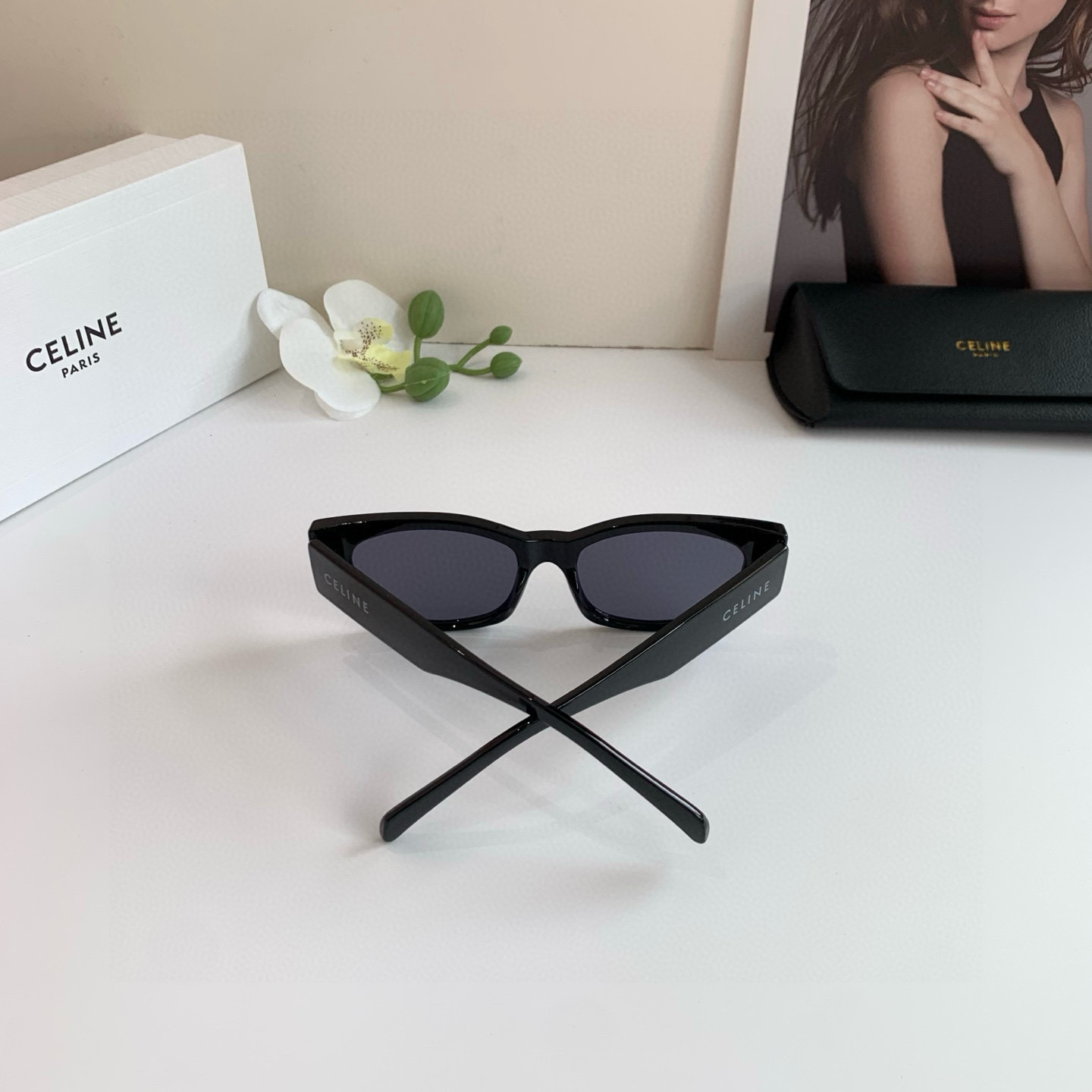 CELINE セリーヌ サングラス CL40197U 4色展開 レディース ブラック ホワイト ブラウン ティアドロップ 高級感 ファッション 通勤 - 画像 7