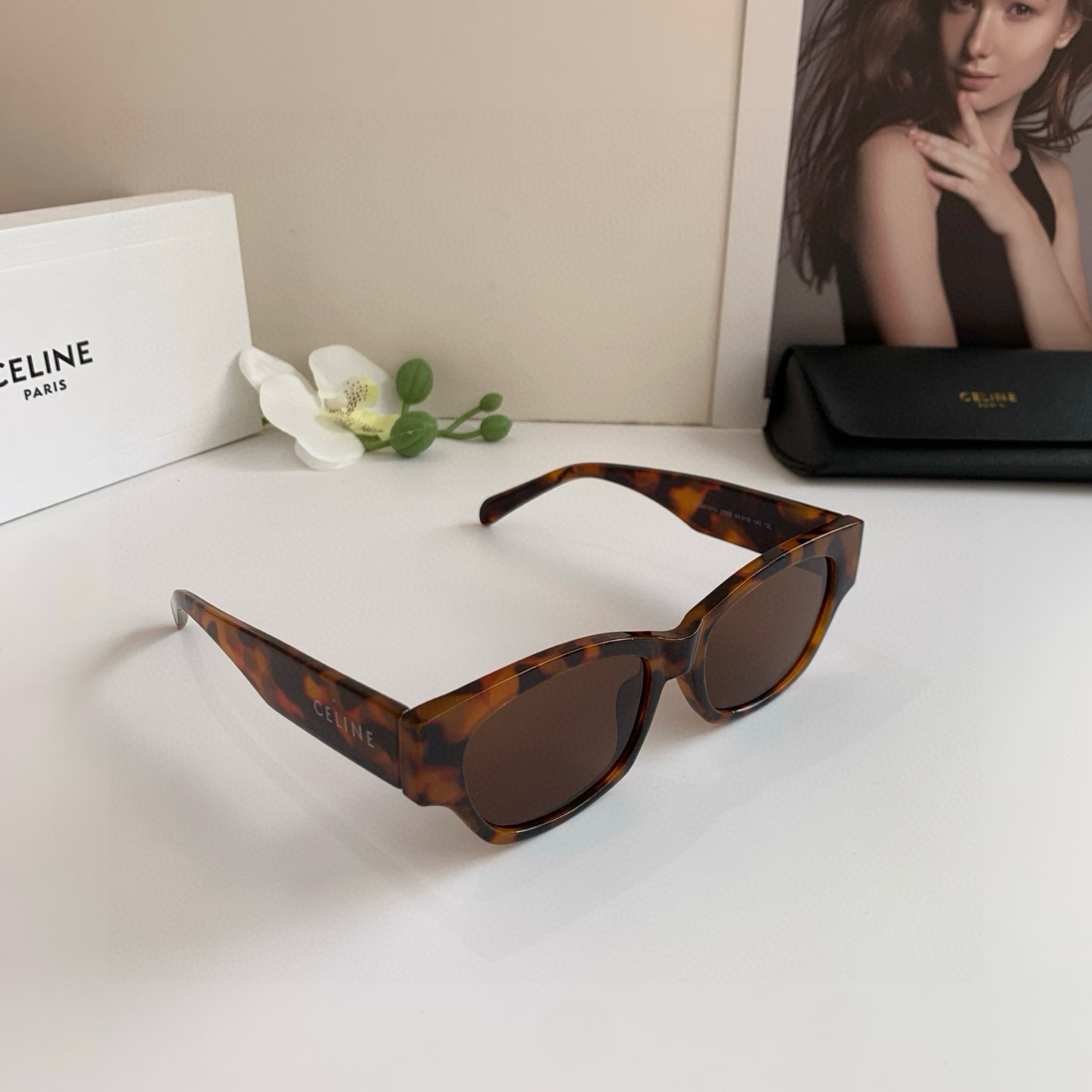 CELINE セリーヌ サングラス 限定モデル フレーム 288D 54 18 145 3L 超小顔 レディース ブラウン 多色展開