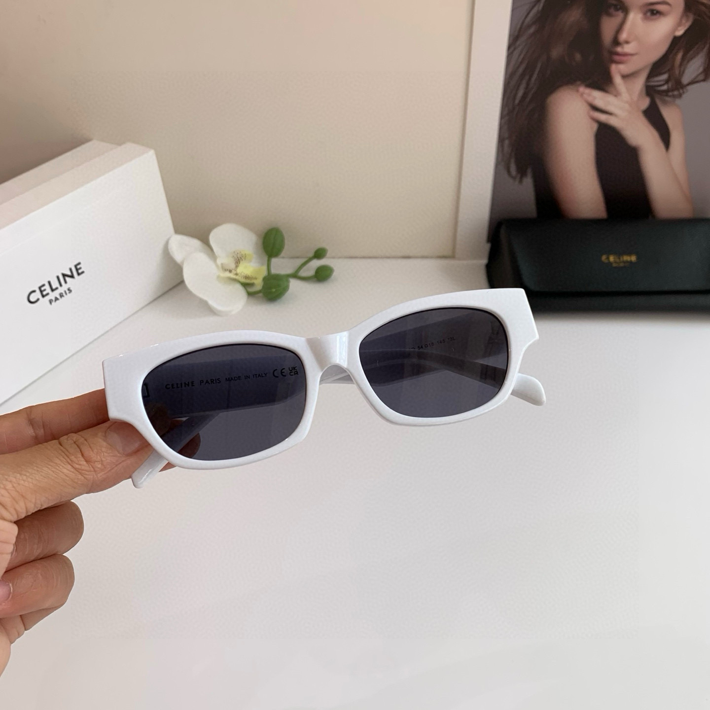 CELINE セリーヌ サングラス フレーム メンズ レディース ホワイト ブラック ブラウン 全3色展開 - 画像 5