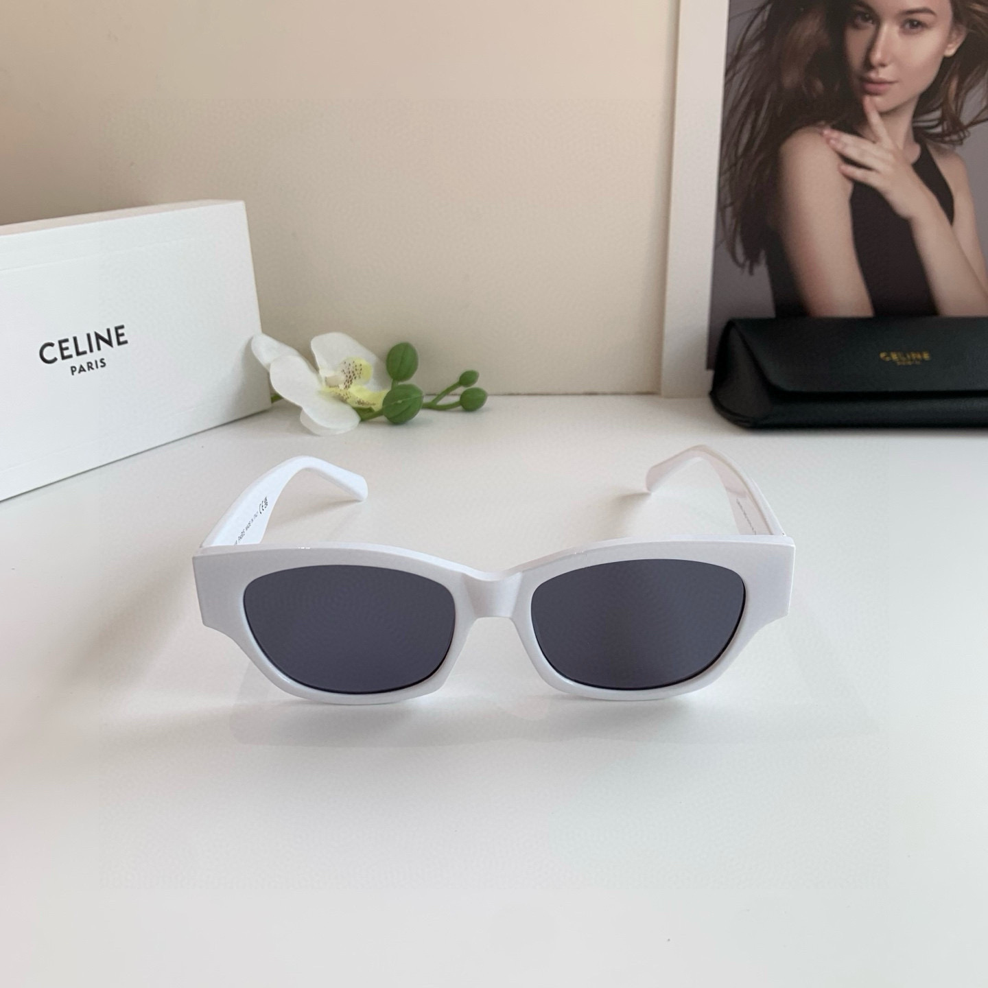 CELINE セリーヌ サングラス フレーム メンズ レディース ホワイト ブラック ブラウン 全3色展開 - 画像 6