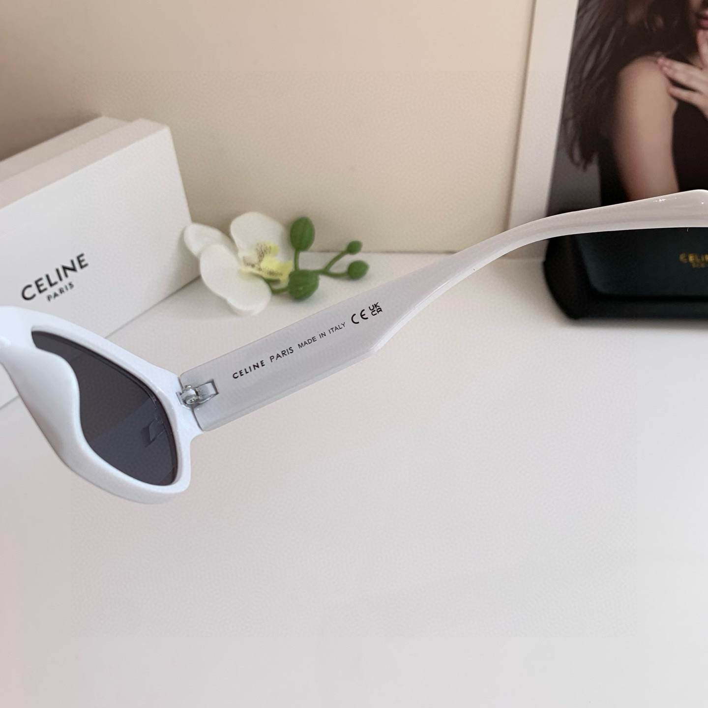 CELINE セリーヌ サングラス フレーム メンズ レディース ホワイト ブラック ブラウン 全3色展開 - 画像 8