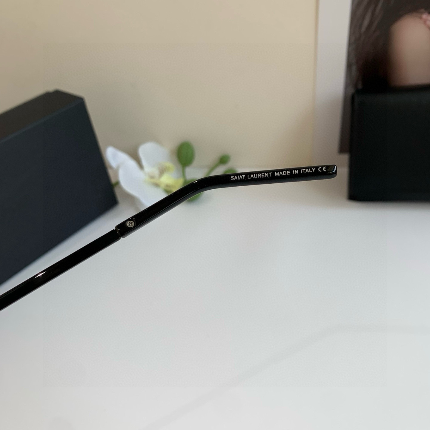 SAINT LAURENT サンローラン メガネ フレーム 丸型 男性用 女性用 ブラック - 画像 8