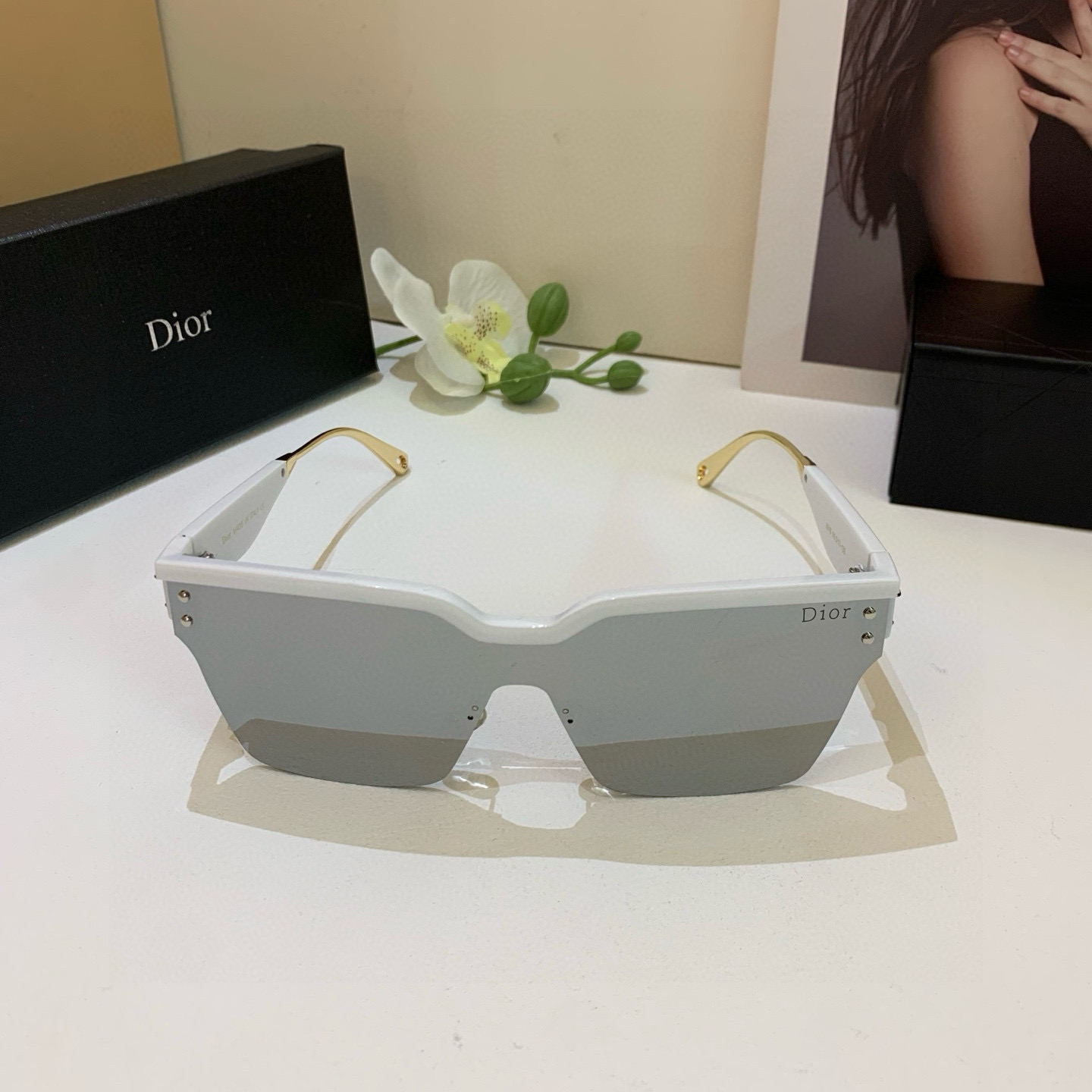 Dior ディオール サングラス フレーム レディース メンズ ホイール型 ブラック ホワイト ボルドー ブラウン 3色展開 - 画像 5