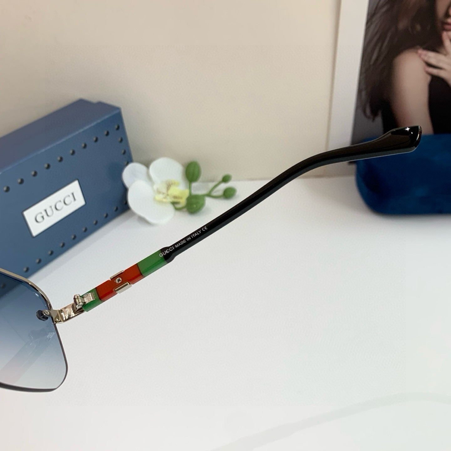 GUCCI グッチ サングラス メンズ レディース フレーム ブラック グラデーション フラットシェイプ レンズ 多色展開 - 画像 8