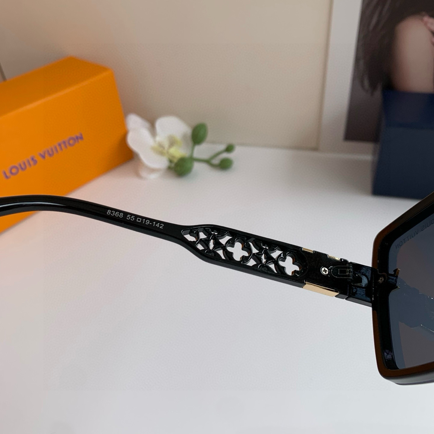 LOUIS VUITTON ルイヴィトン メンズ サングラス フレーム 8368 55 19-142 ブラック - 画像 8