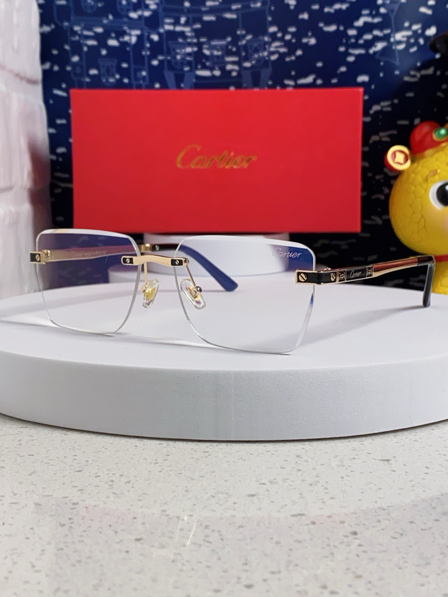 Cartier カルティエ サングラス 男女兼用 フレームレス 2025年新作 シールズ メンズ レディース ブラック 多色展開