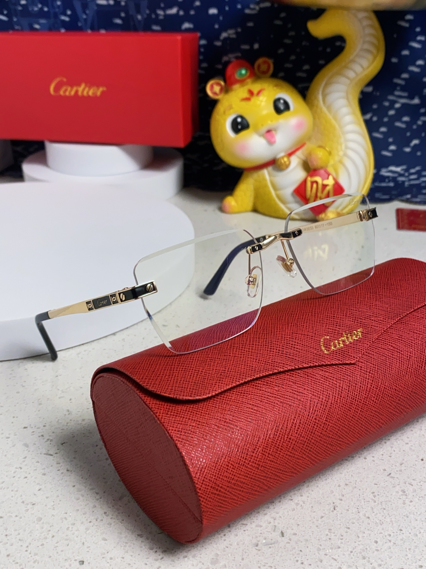 Cartier カルティエ サングラス 男女兼用 フレームレス 2025年新作 シールズ メンズ レディース ブラック 多色展開 - 画像 2