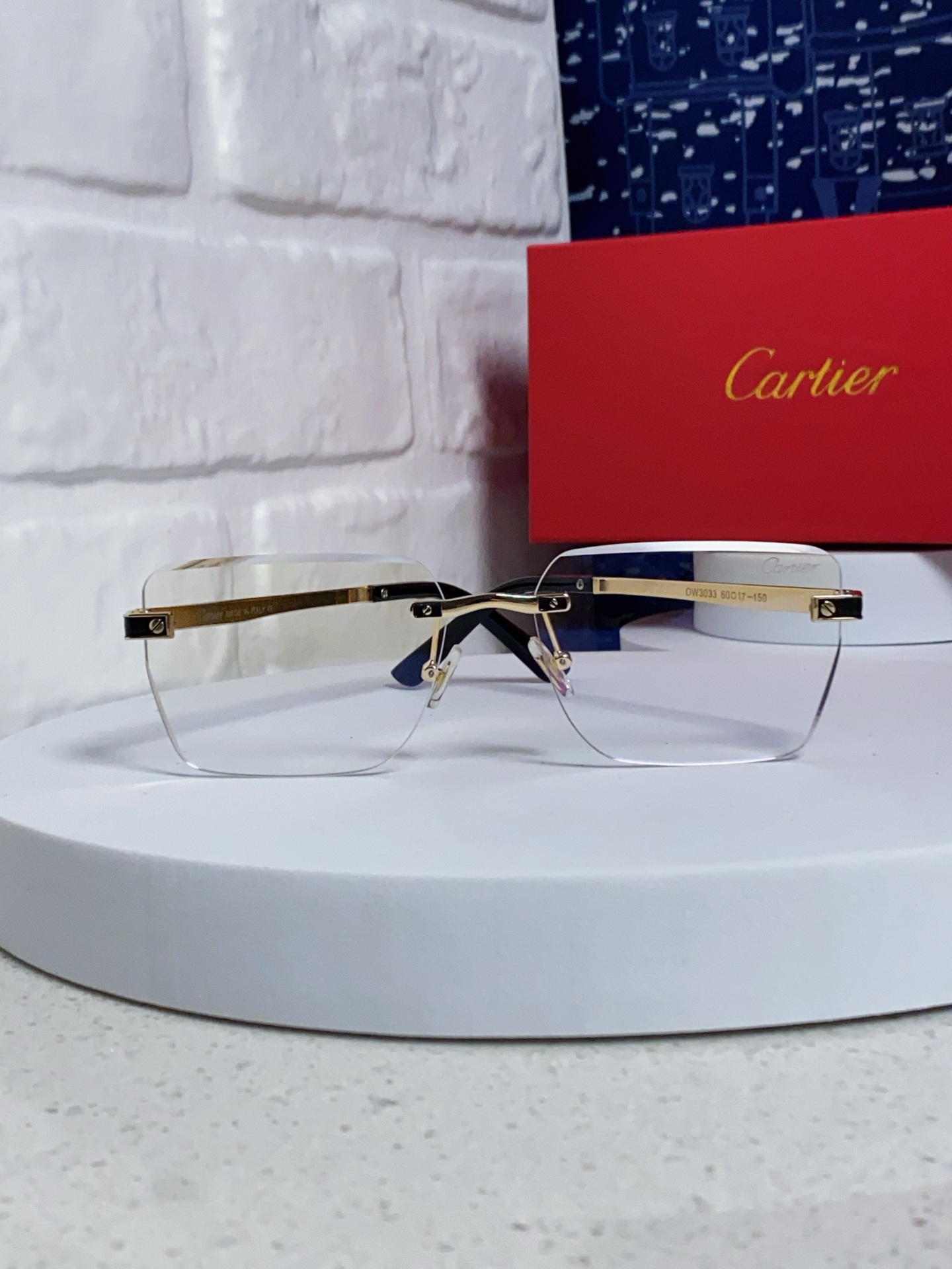 Cartier カルティエ サングラス 男女兼用 フレームレス 2025年新作 シールズ メンズ レディース ブラック 多色展開 - 画像 5