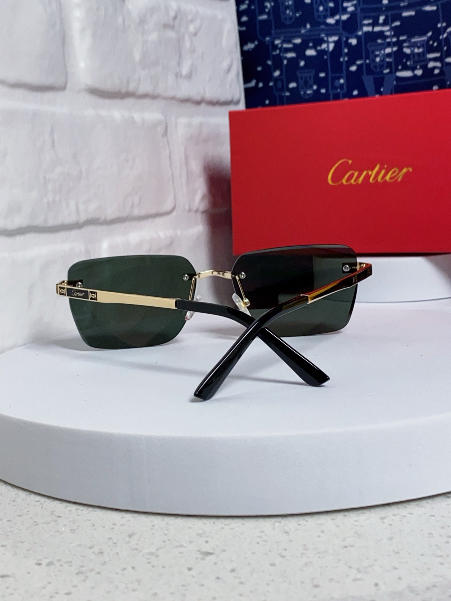 Cartier カルティエ メガネ サングラス メンズ レディース 男女兼用 シルバー ブラック マット グリーン ブルーレイカット 6色展開 - 画像 6