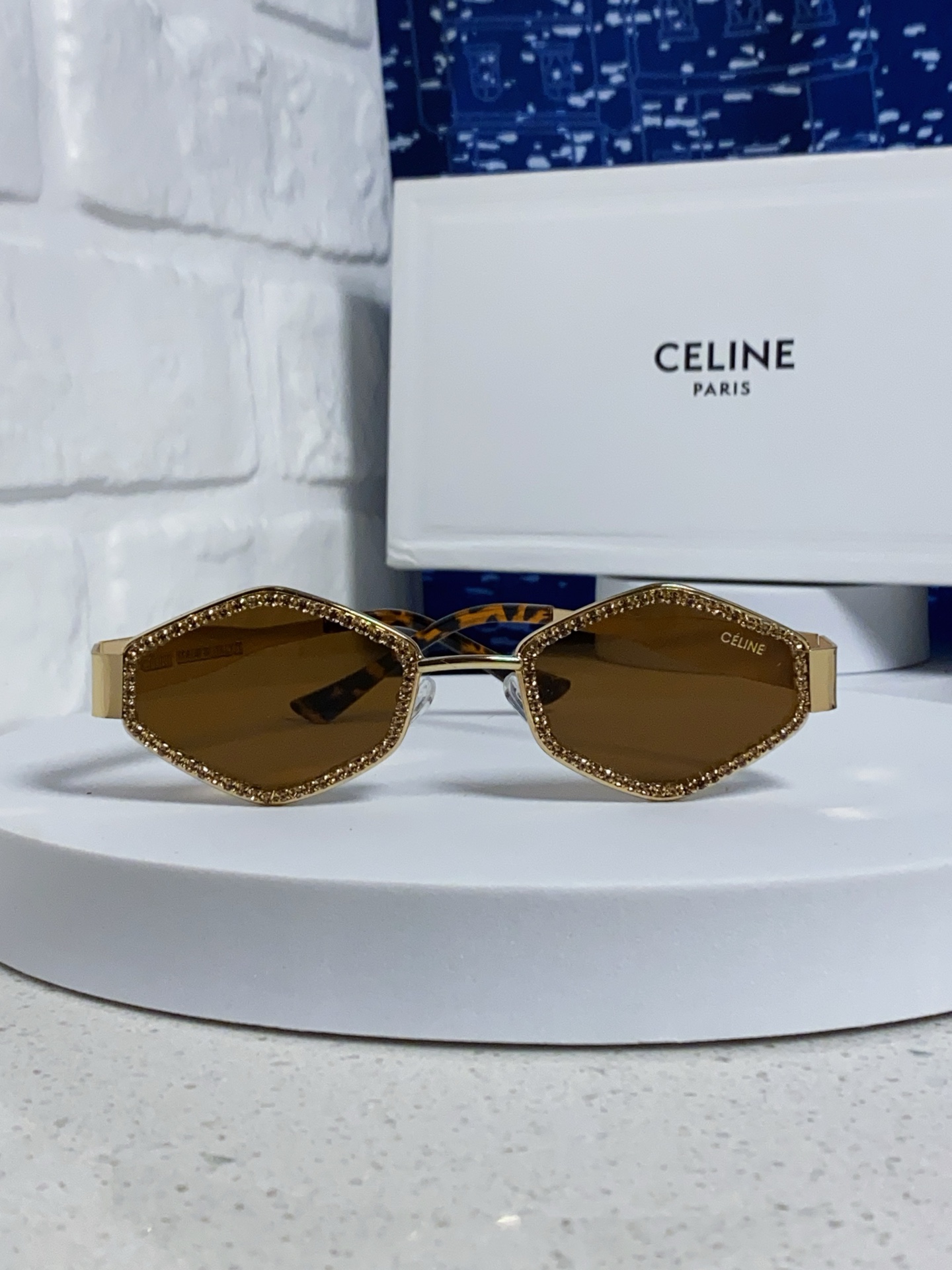 CELINE セリーヌ サングラス メタルフレーム 満鑽 レディース ゴールド ブラック ティール グリーン 多色展開 - 画像 5
