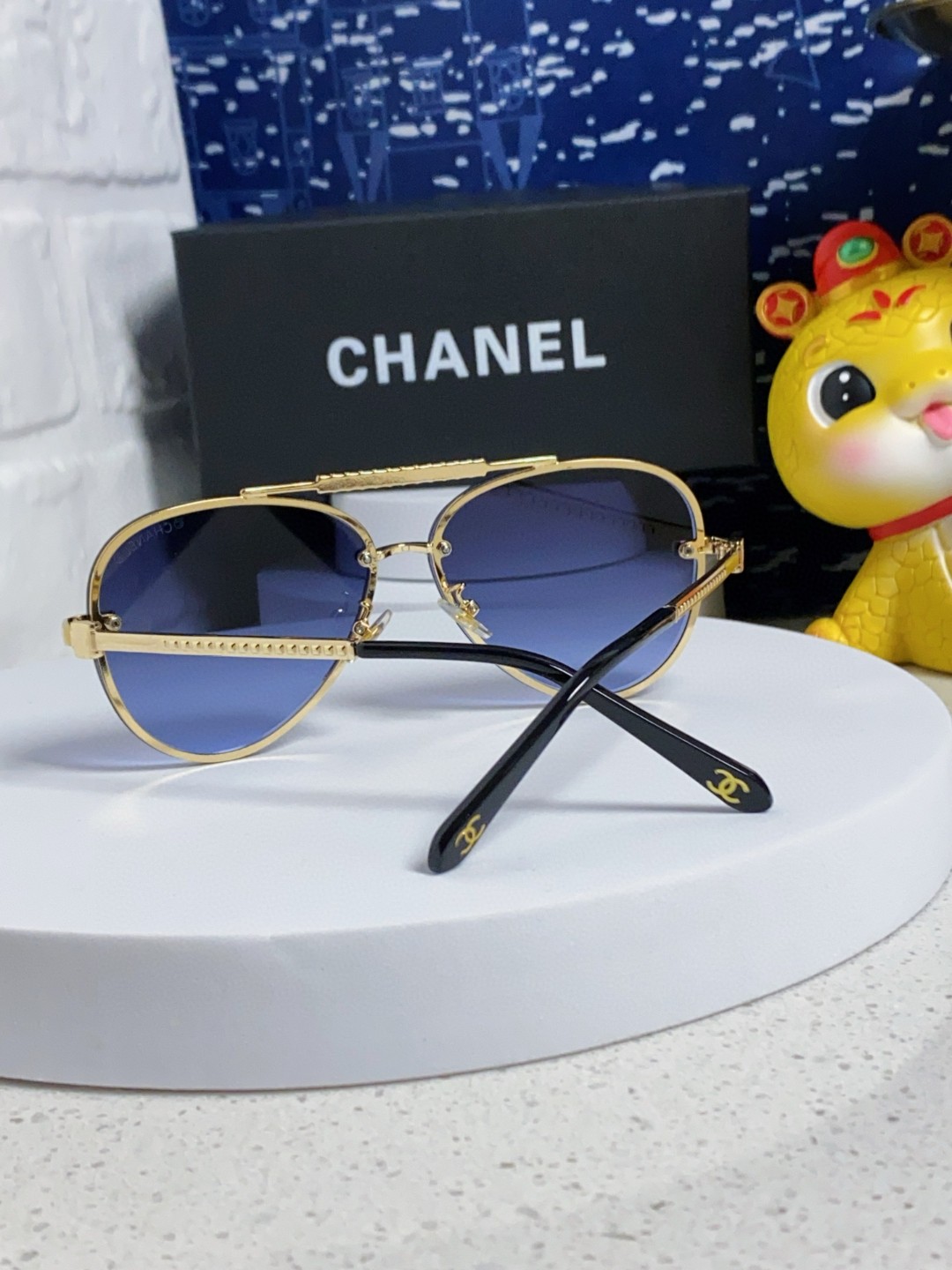 CHANEL シャネル メガネ メンズ レディース ブルーレンズ シルバー ブラック ブラウン ピンク 全5色展開 - 画像 4