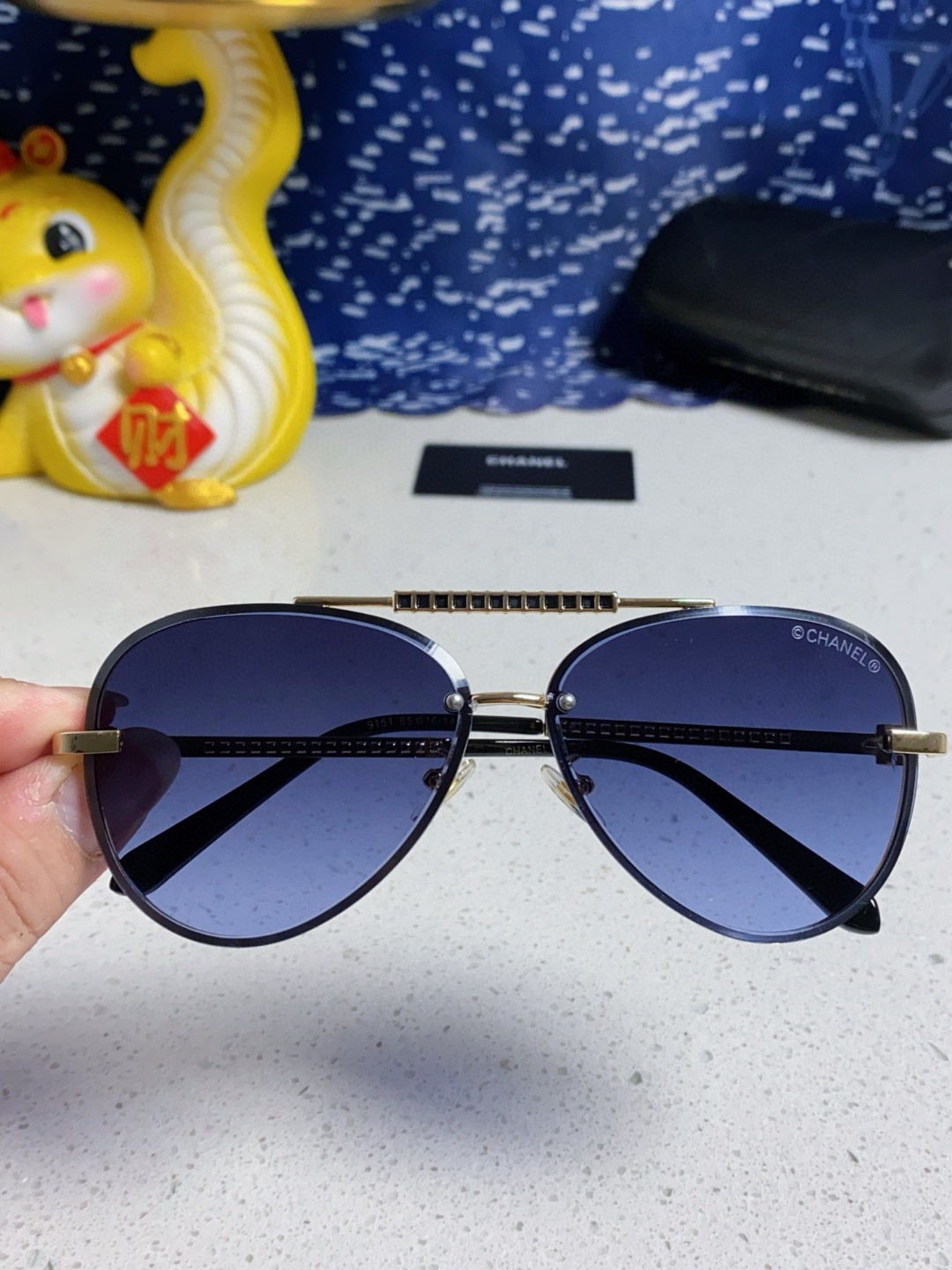 CHANEL シャネル メガネ メンズ レディース ブルーレンズ シルバー ブラック ブラウン ピンク 全5色展開 - 画像 5