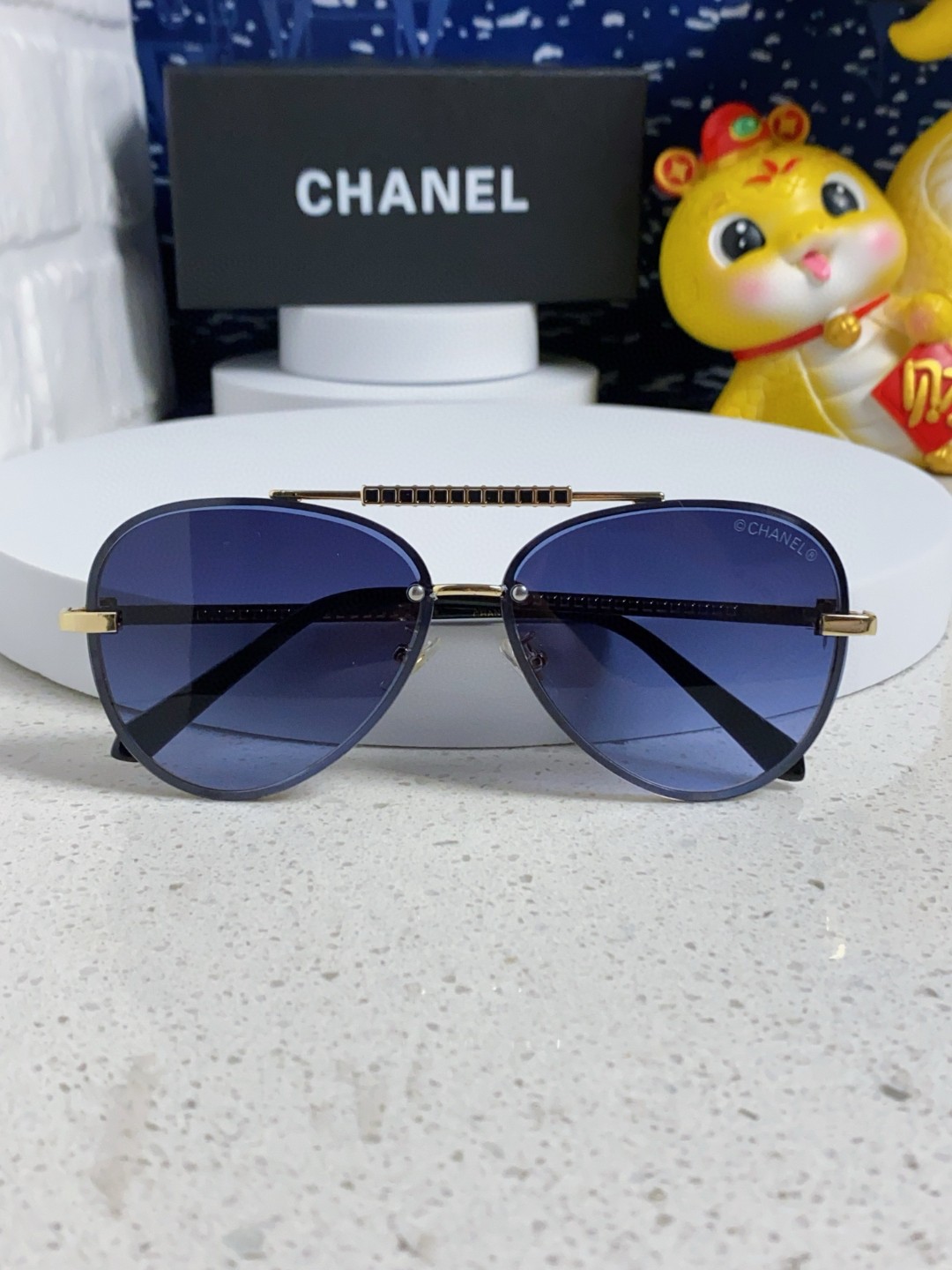 CHANEL シャネル メガネ メンズ レディース ブルーレンズ シルバー ブラック ブラウン ピンク 全5色展開 - 画像 8