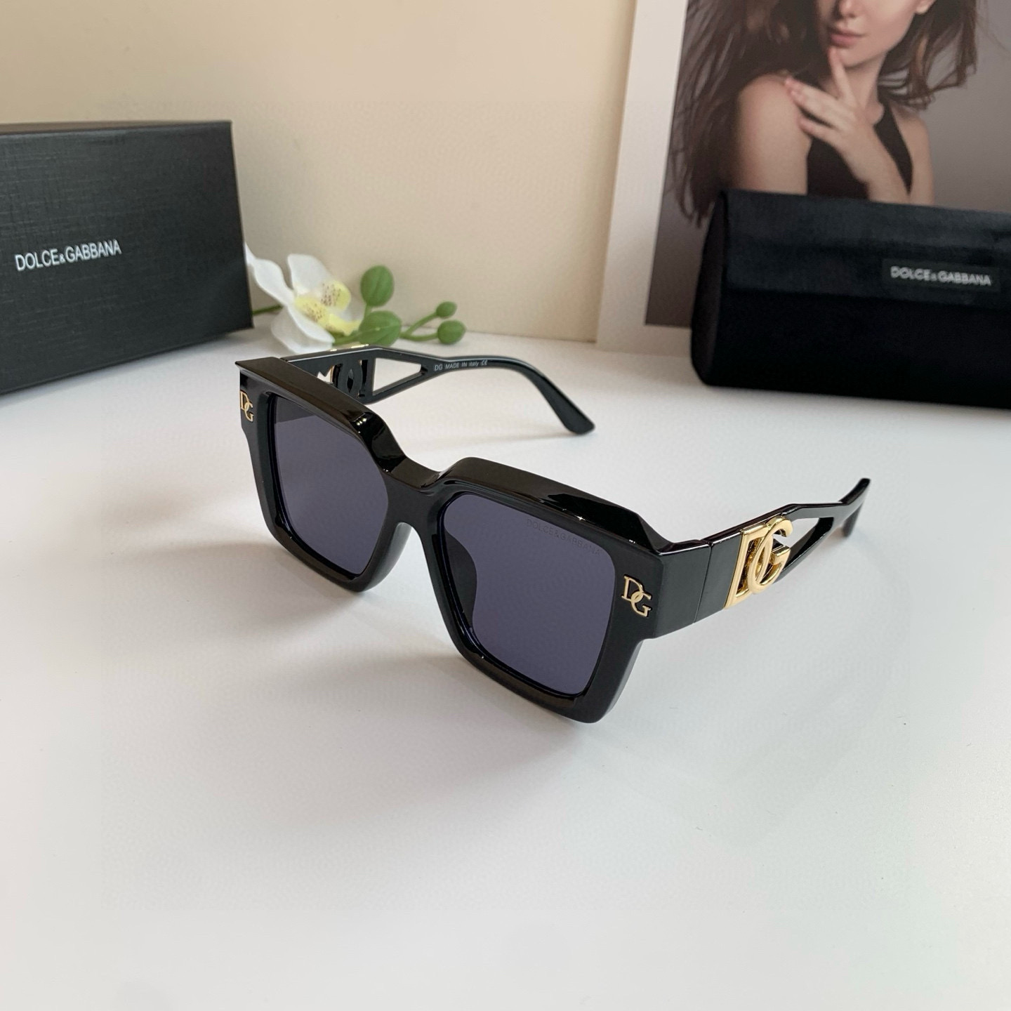 DOLCE&GABBANA ドルチェアンドガッバーナ サングラス メンズ レディース 大きめ フレーム ブラック ホワイト 2316 50□18-149 C1 - 画像 3